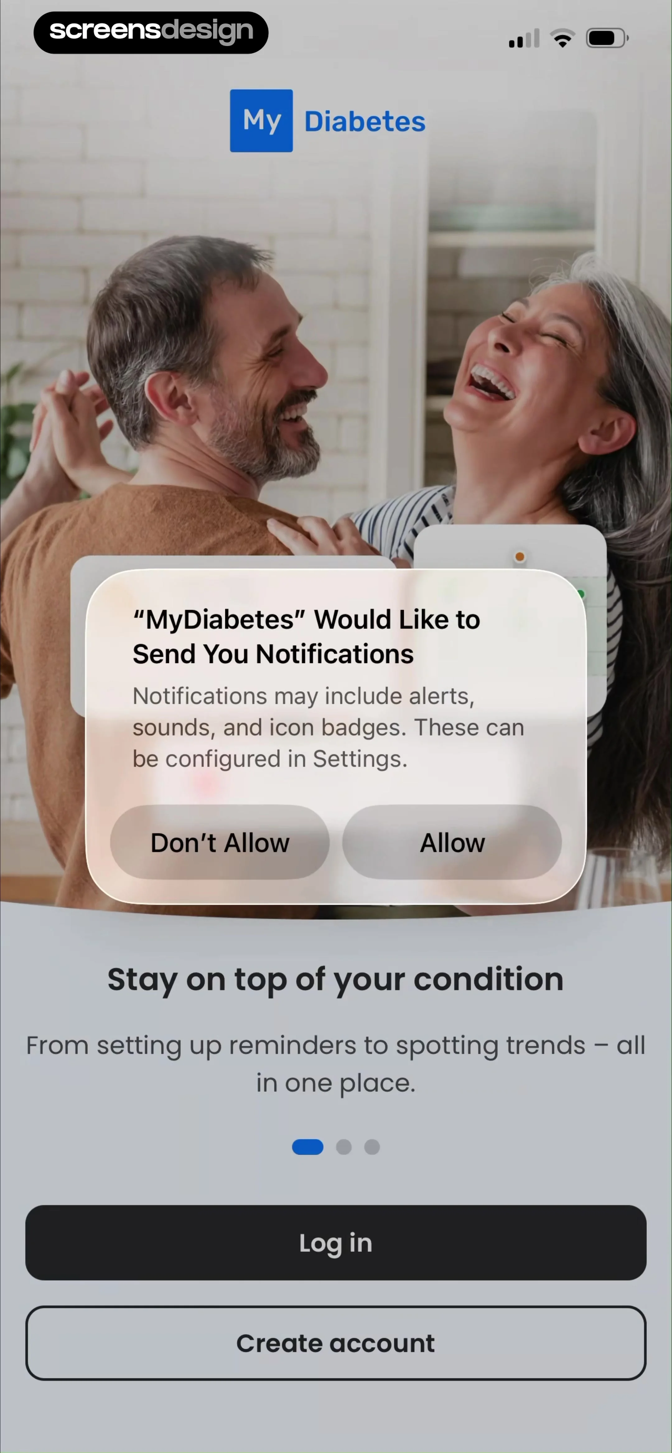 MyDiabetes: Sugar & Meal Log screen 3