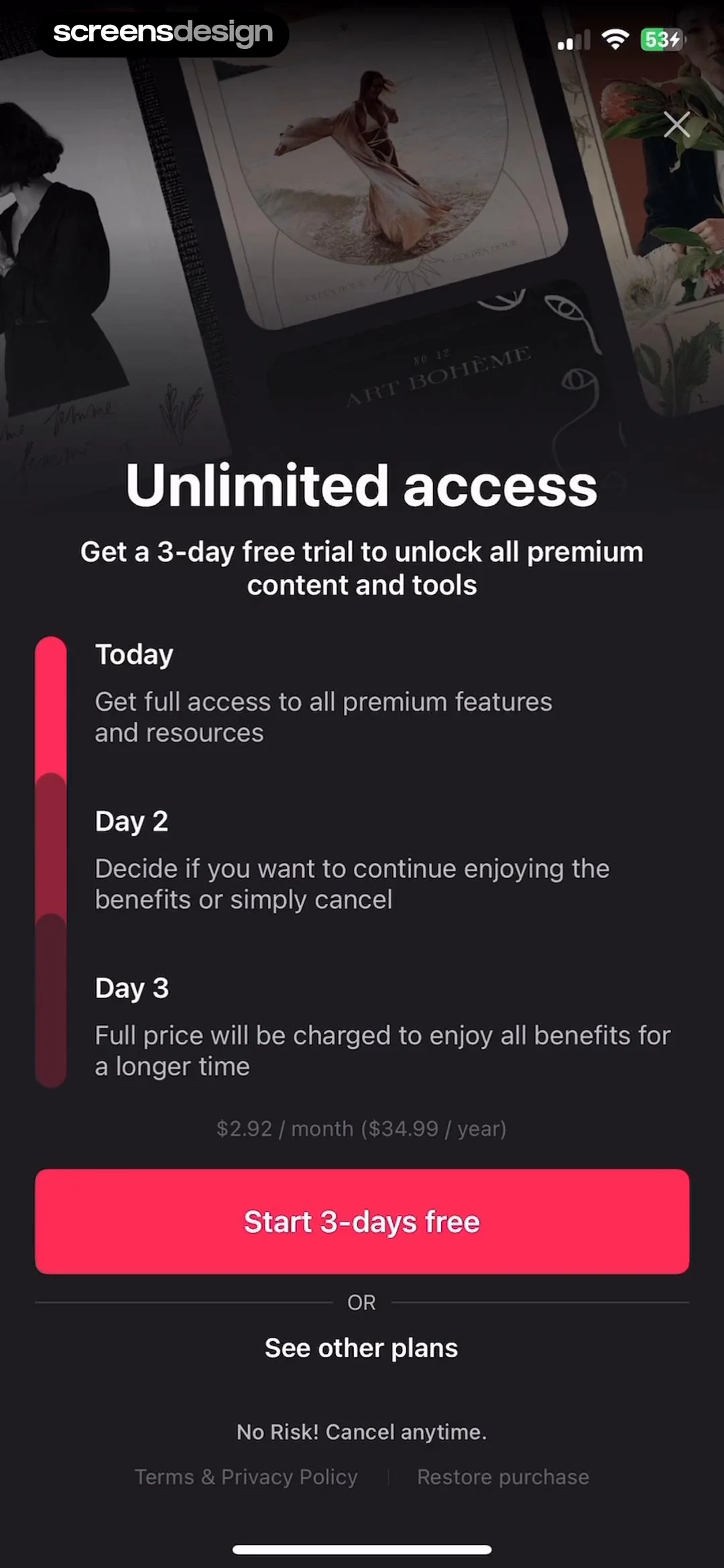 Golden Reels App Interface