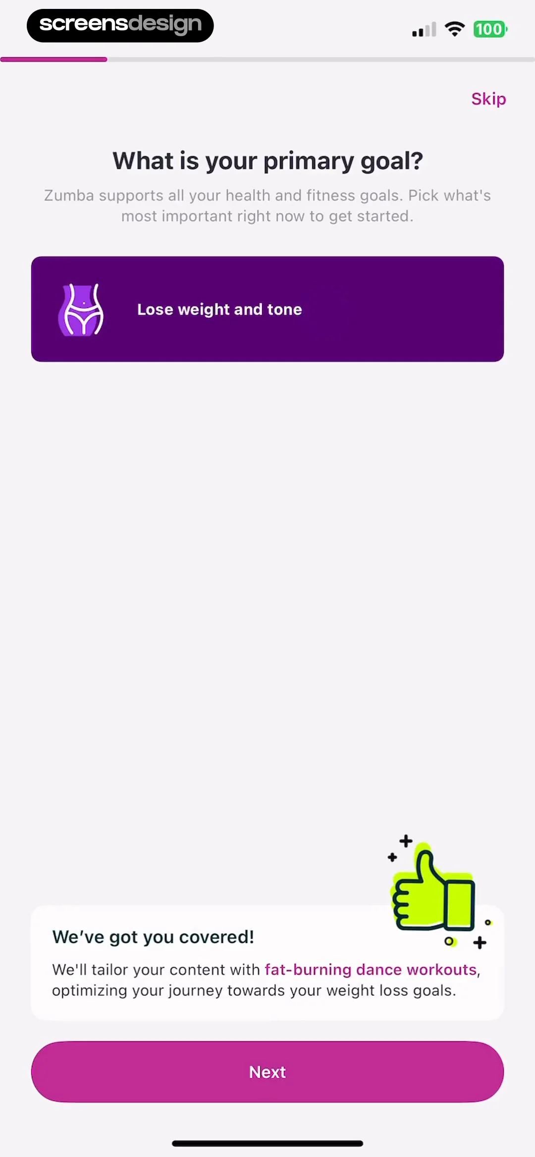 Zumba - Dance Fitness Workout replay screen