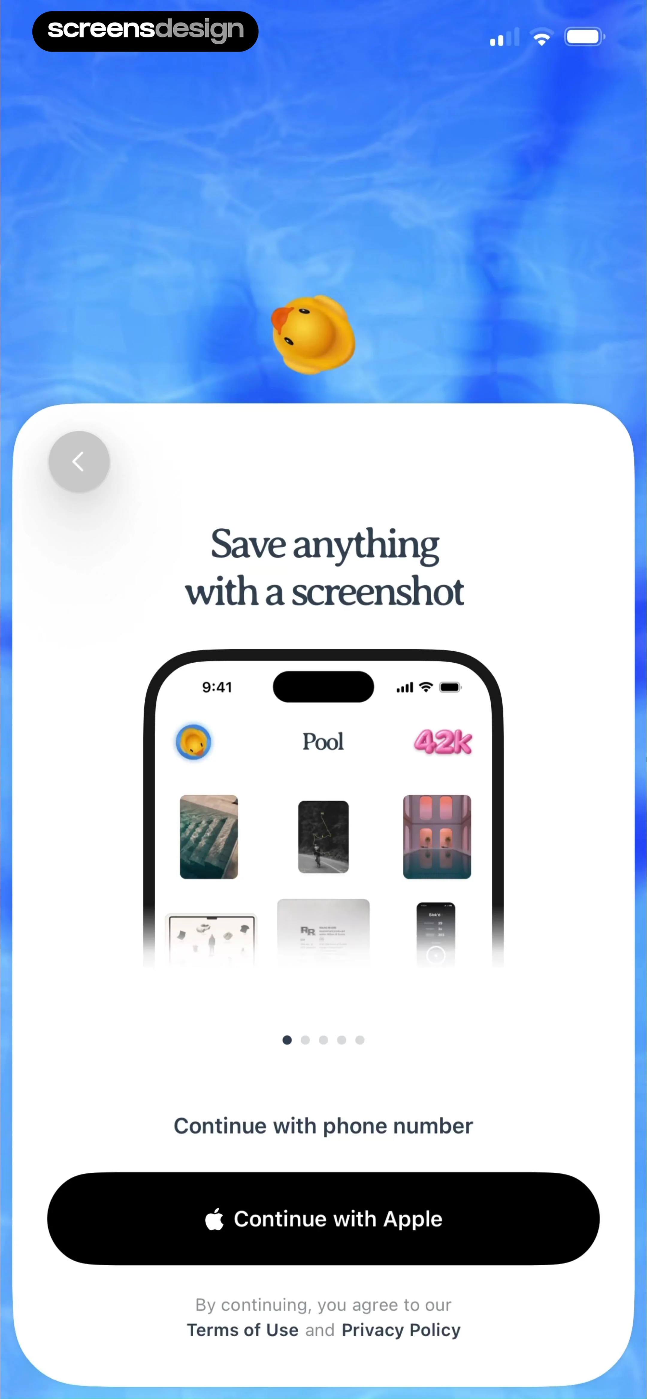Pool, the screenshot app screen 2