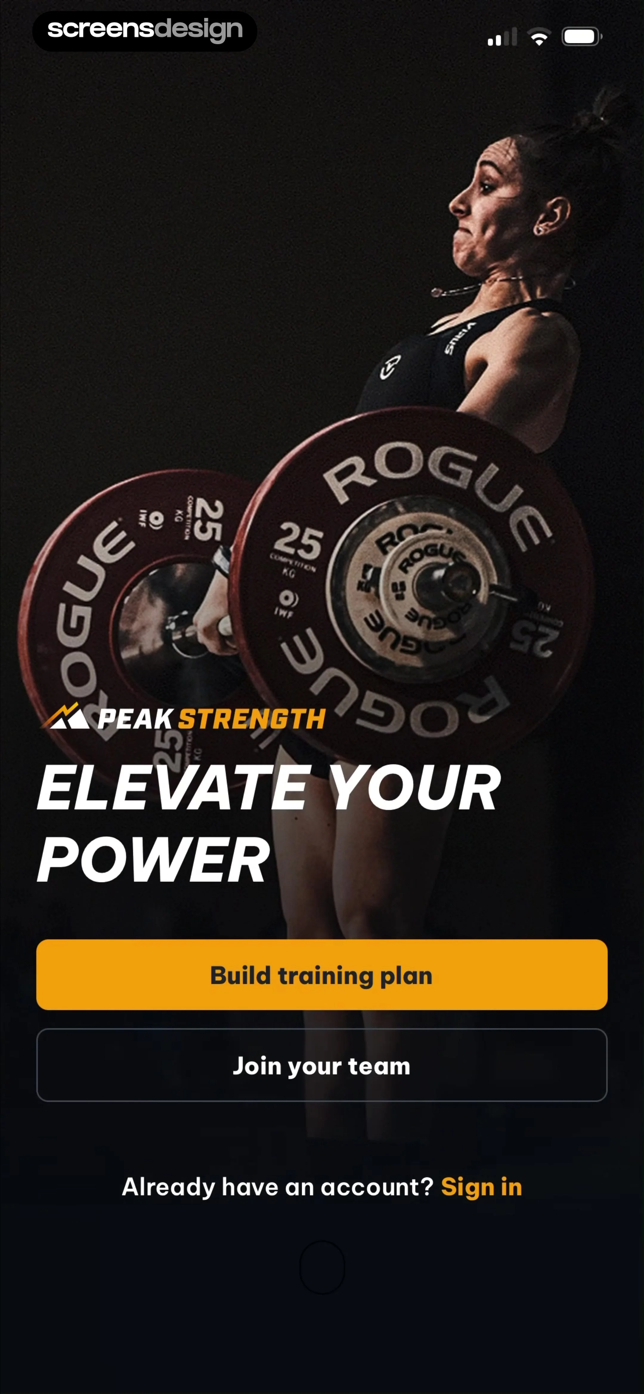 Peak Strength screen 5