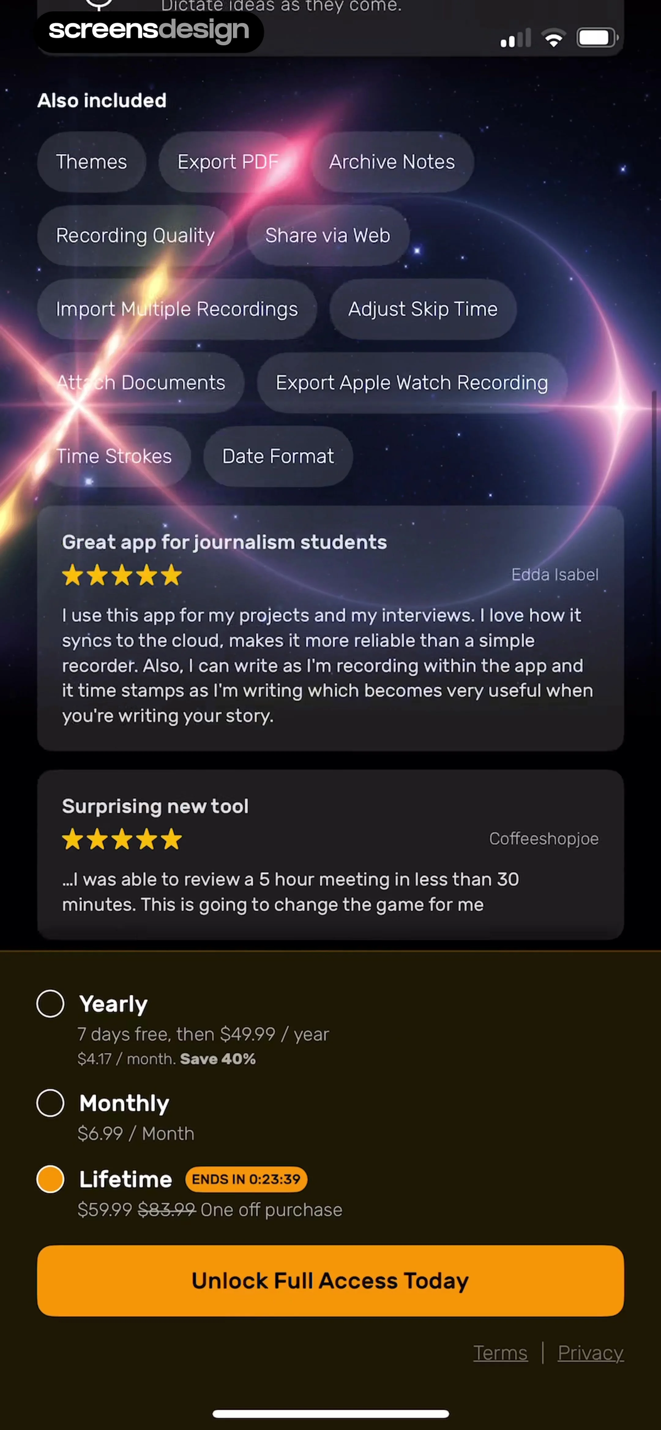 Noted: Record & AI Transcribe screen 7