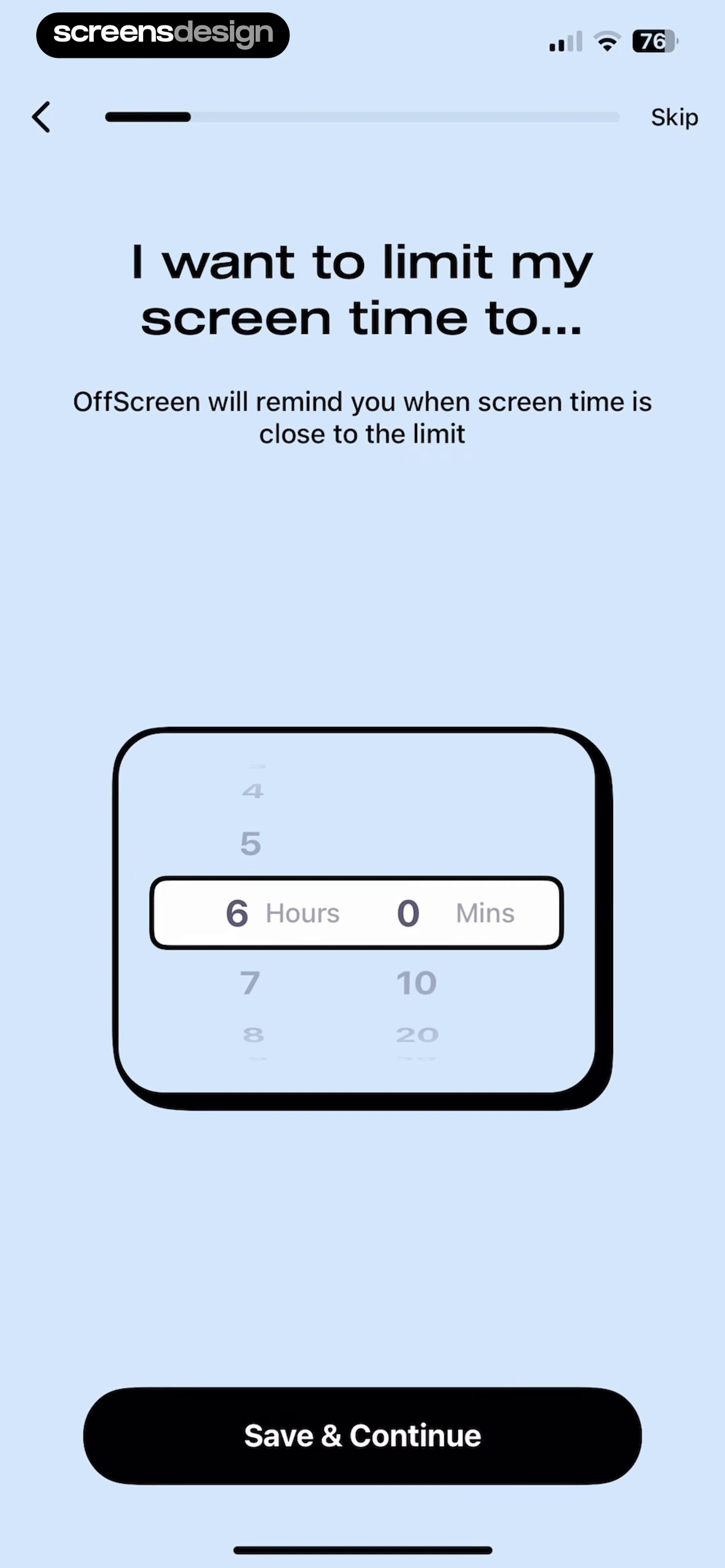 OffScreen: Screen Time Control screen 4