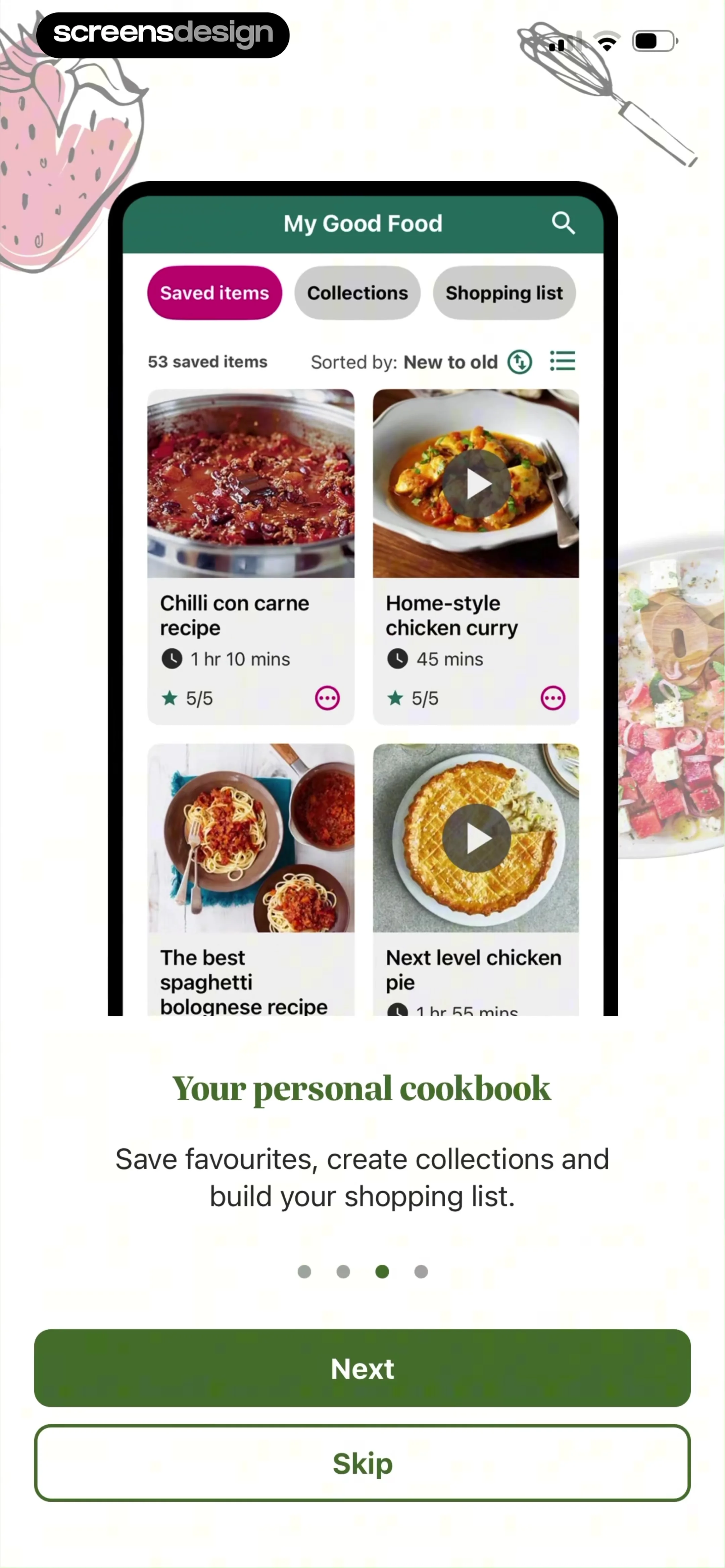 Good Food: Recipe Finder screen 5