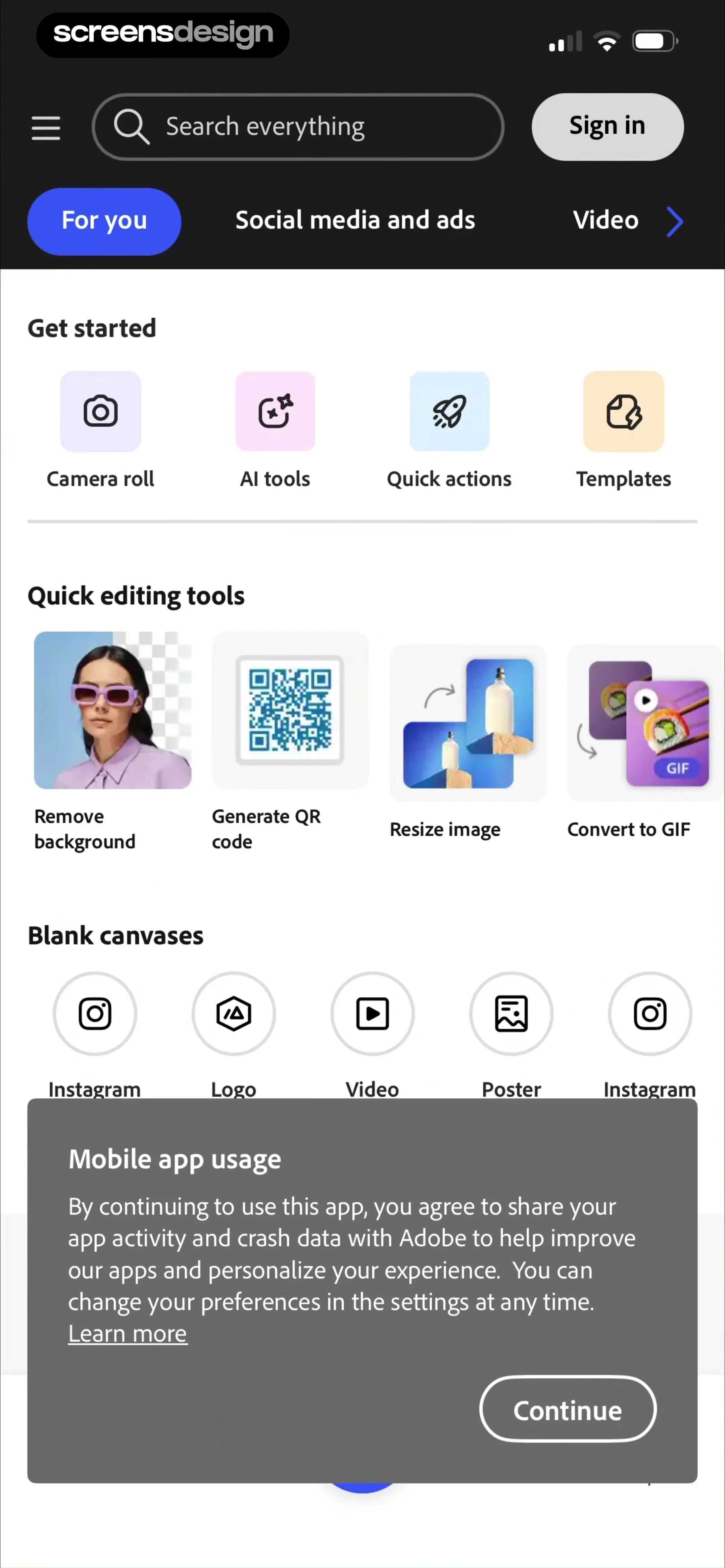 Adobe Express: Create Anything screen 4