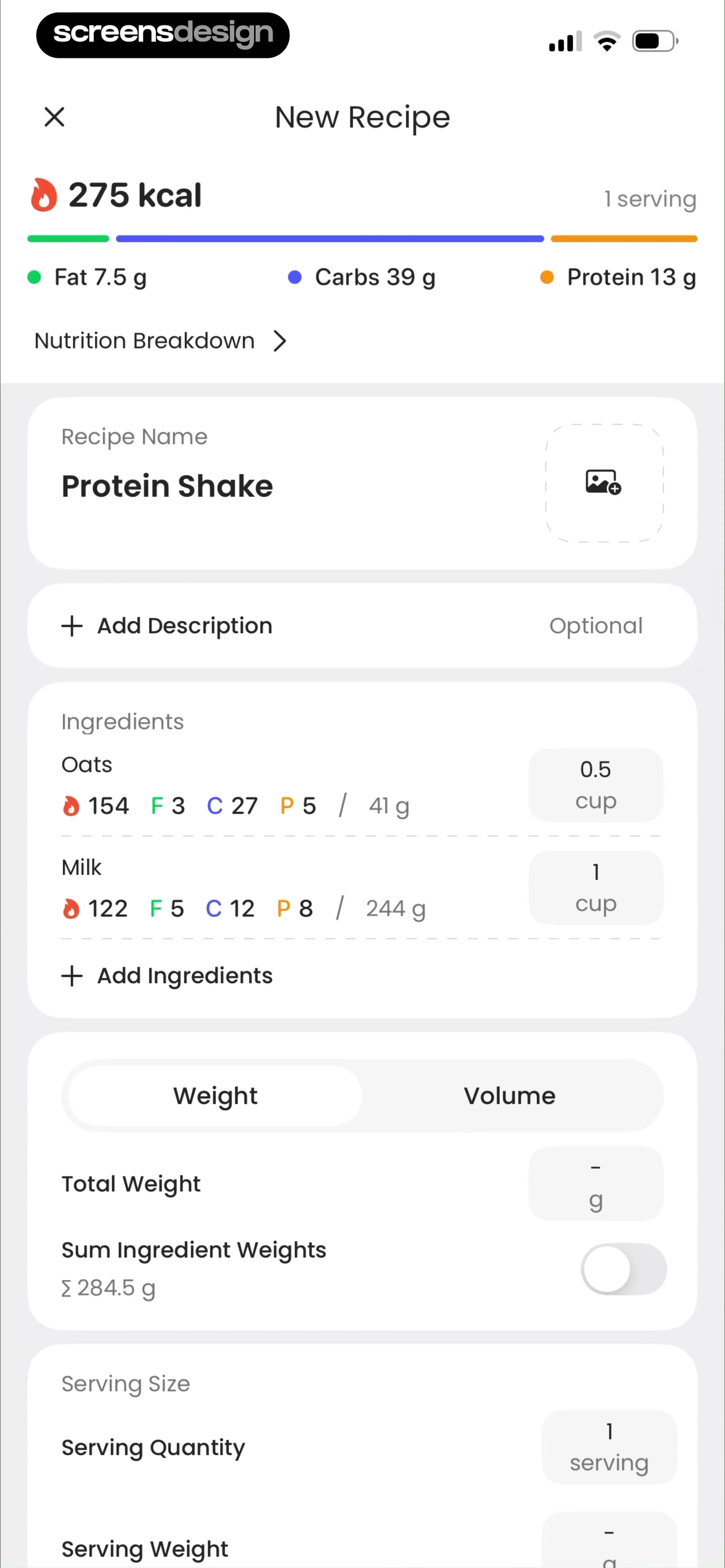 Calorie Counter by Numify screen 123
