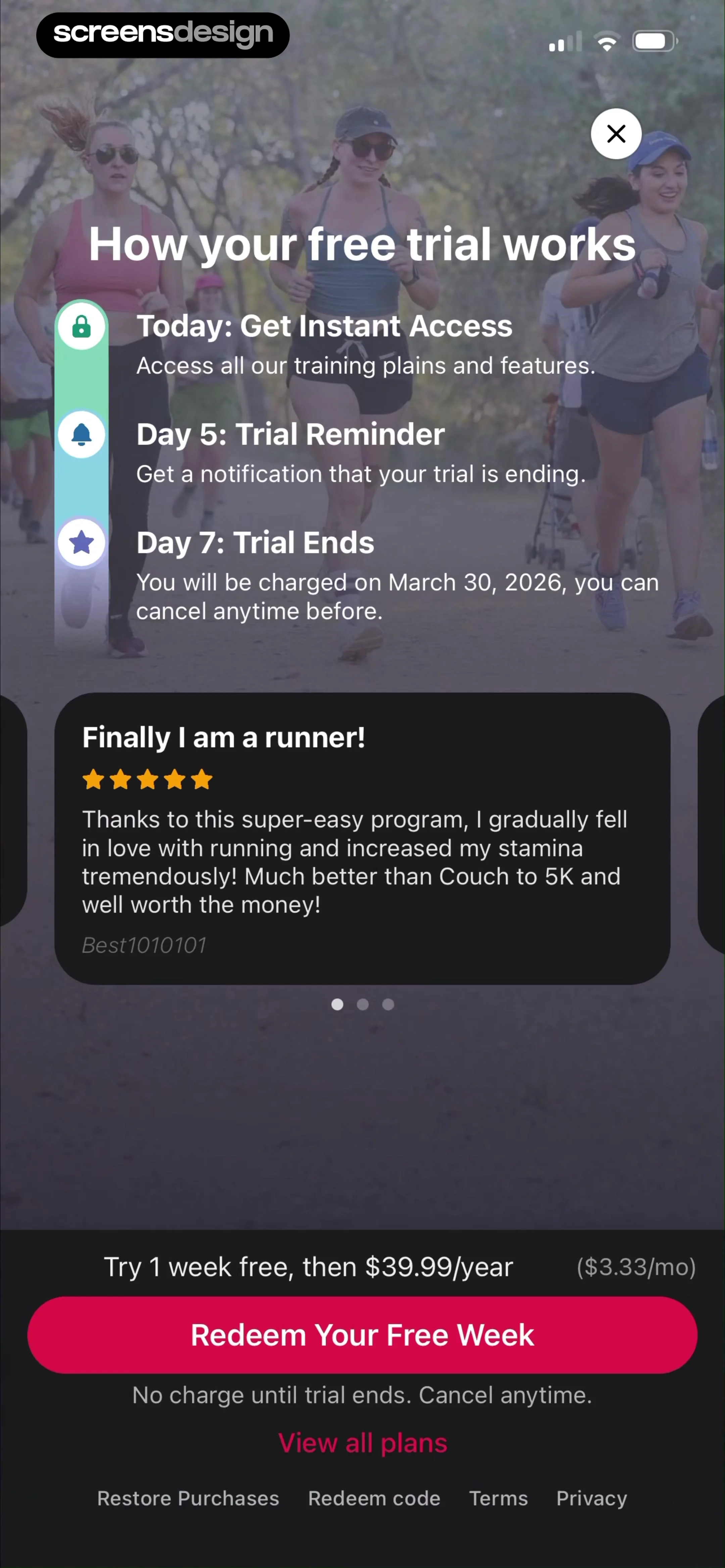 None to Run: Beginner, 5K, 10K screen 7