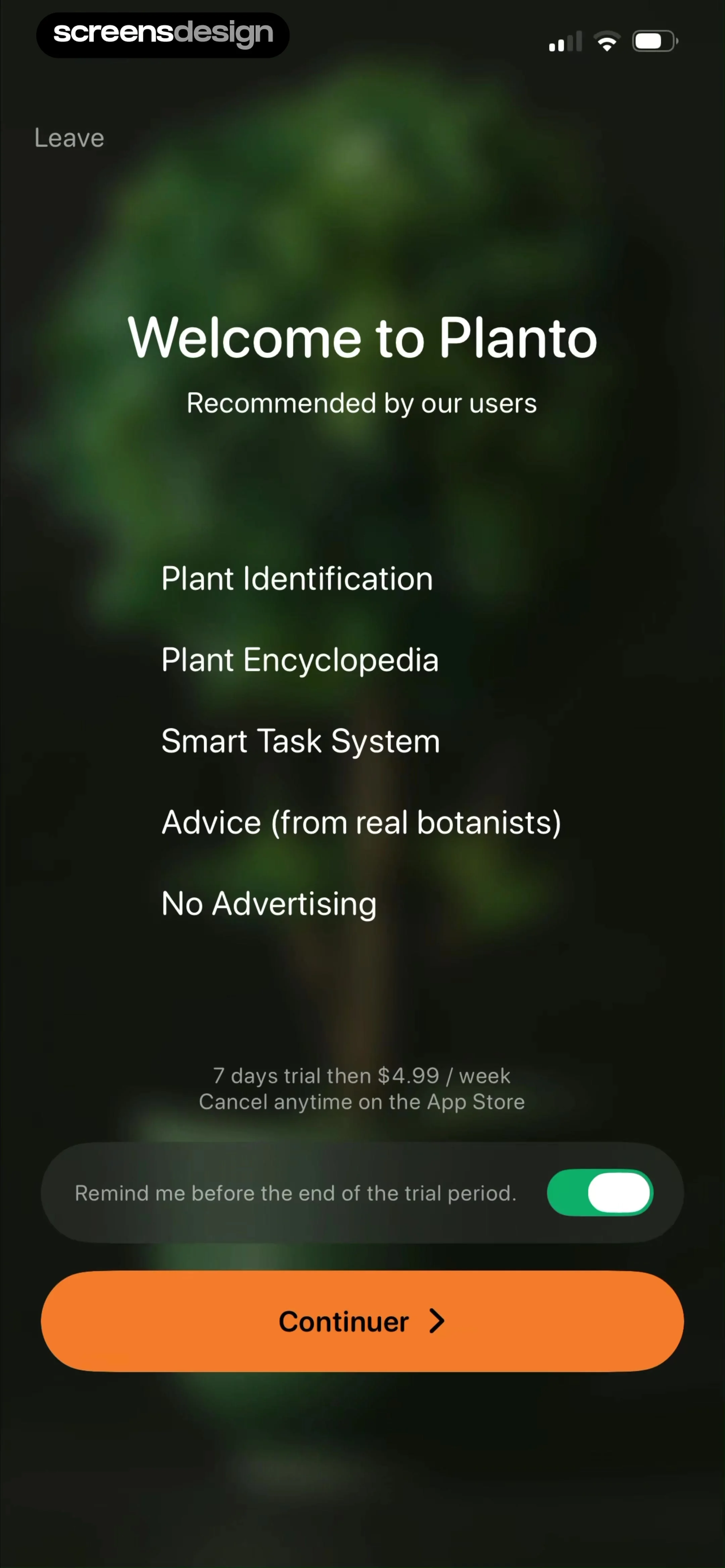 Planto: Plant Identifier screen 4