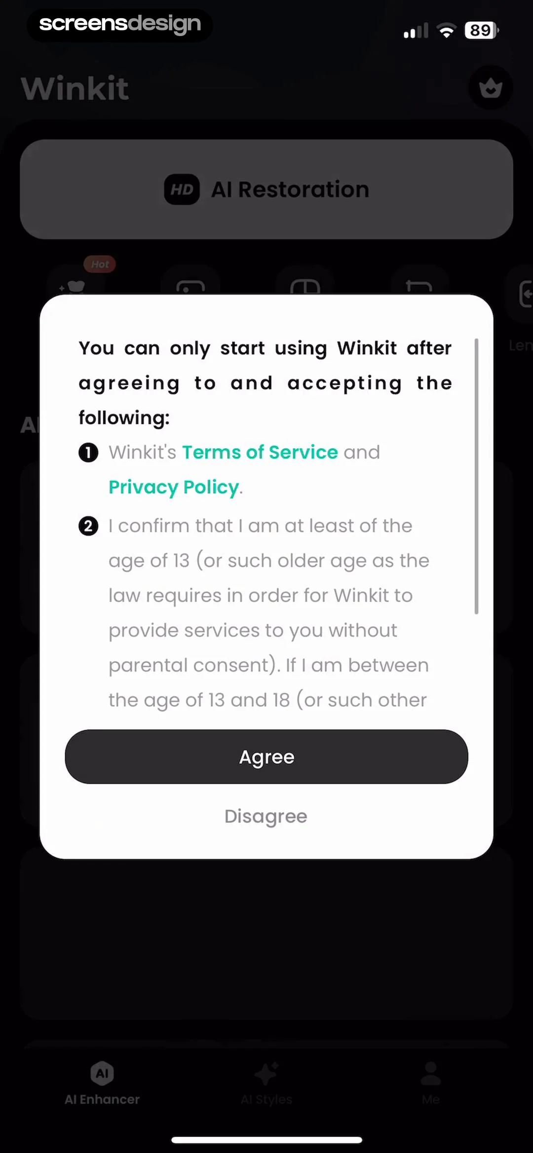 Winkit - AI Video Enhancer screen 2