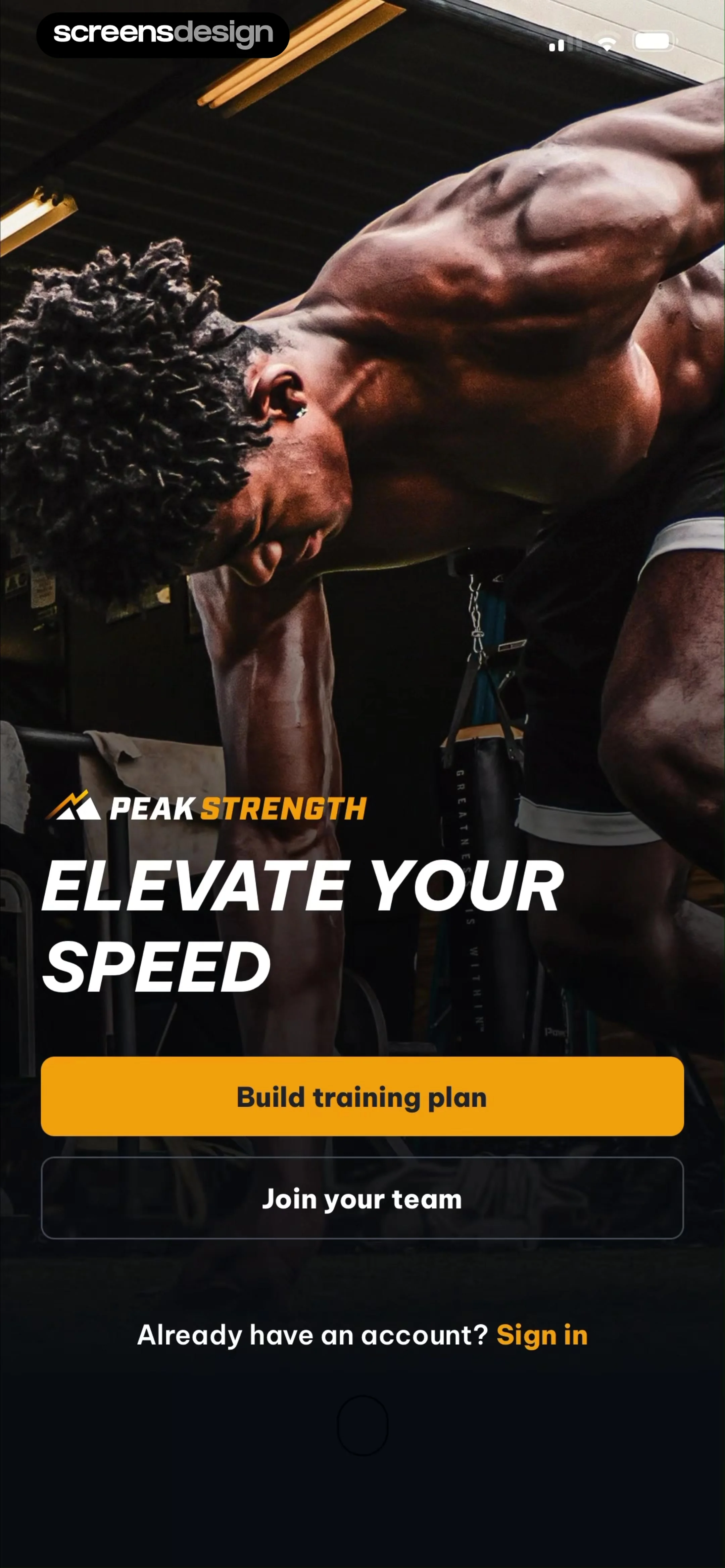 Peak Strength screen 4