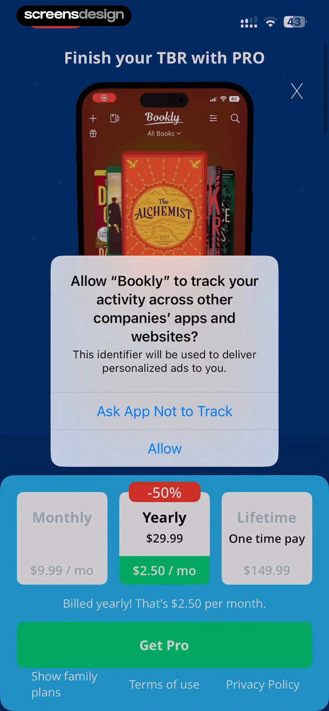Bookly: Book Tracker screen 2