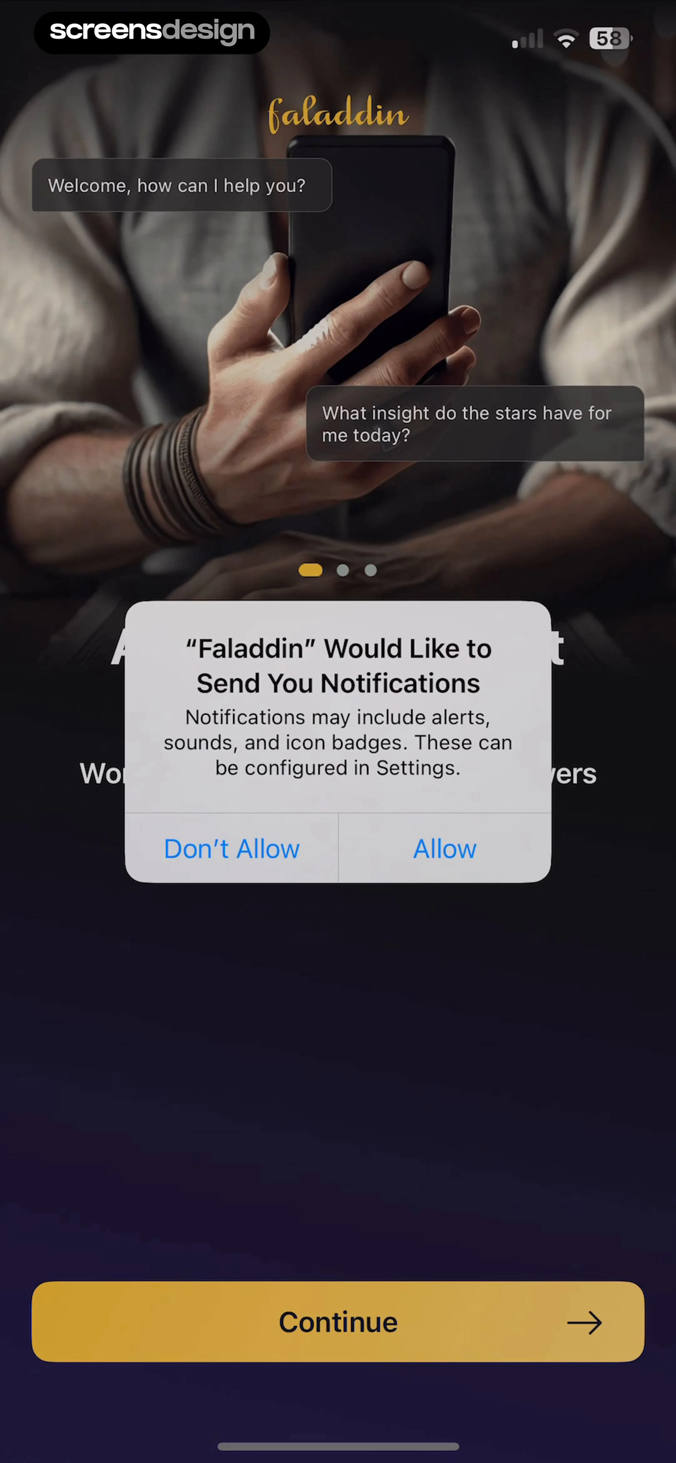 Faladdin: Horoscope, Astrology screen 3