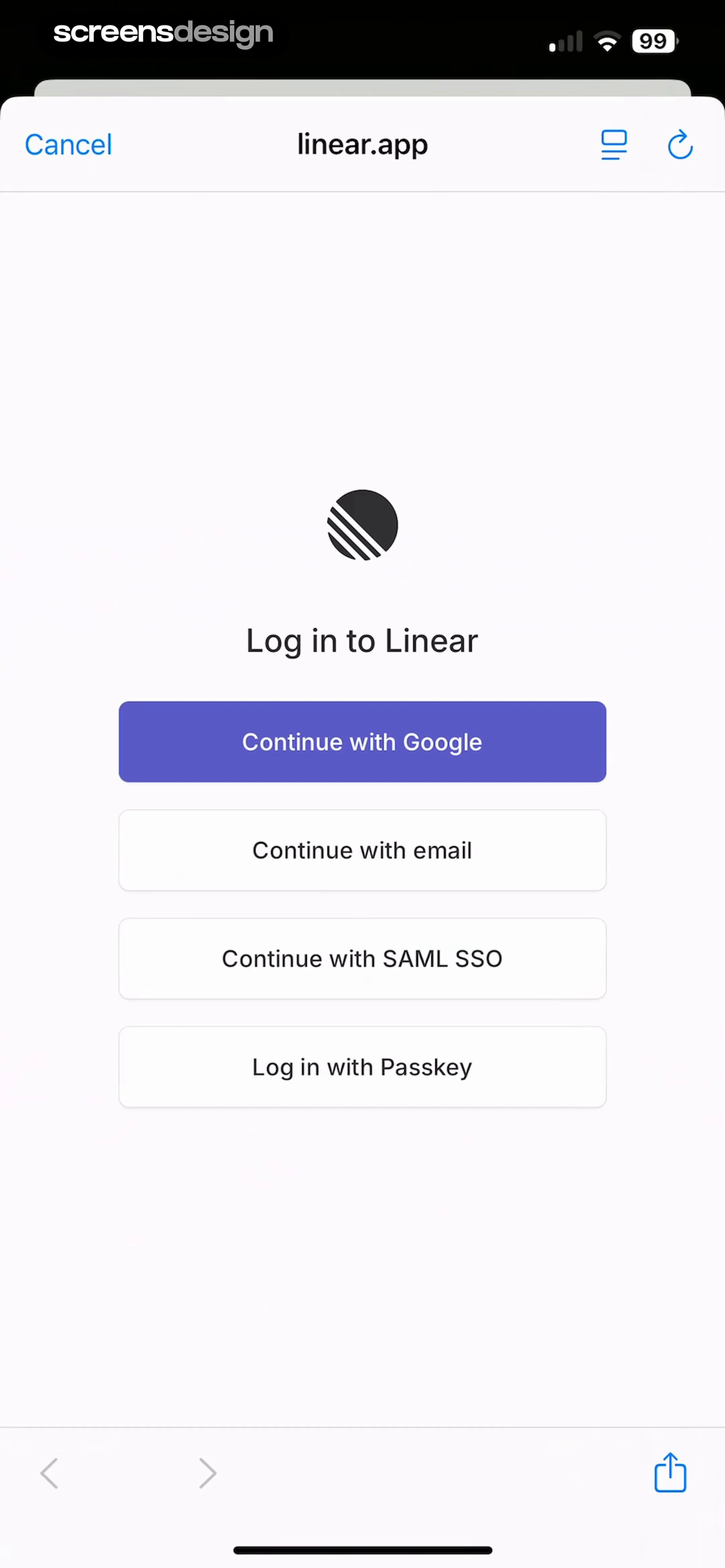 Linear Mobile screen 2