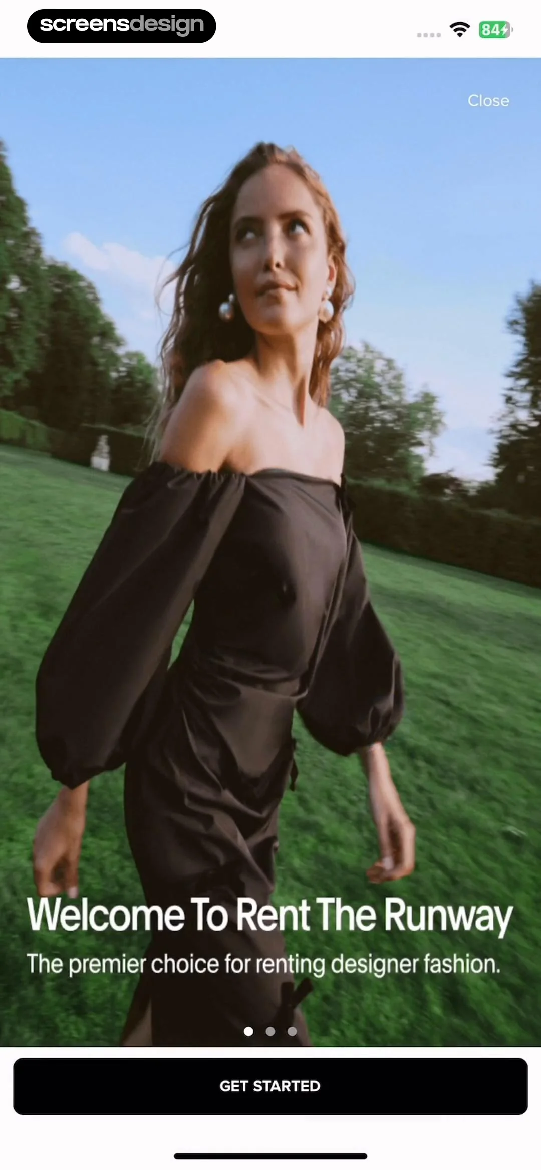 Rent the Runway (RTR) screen 3