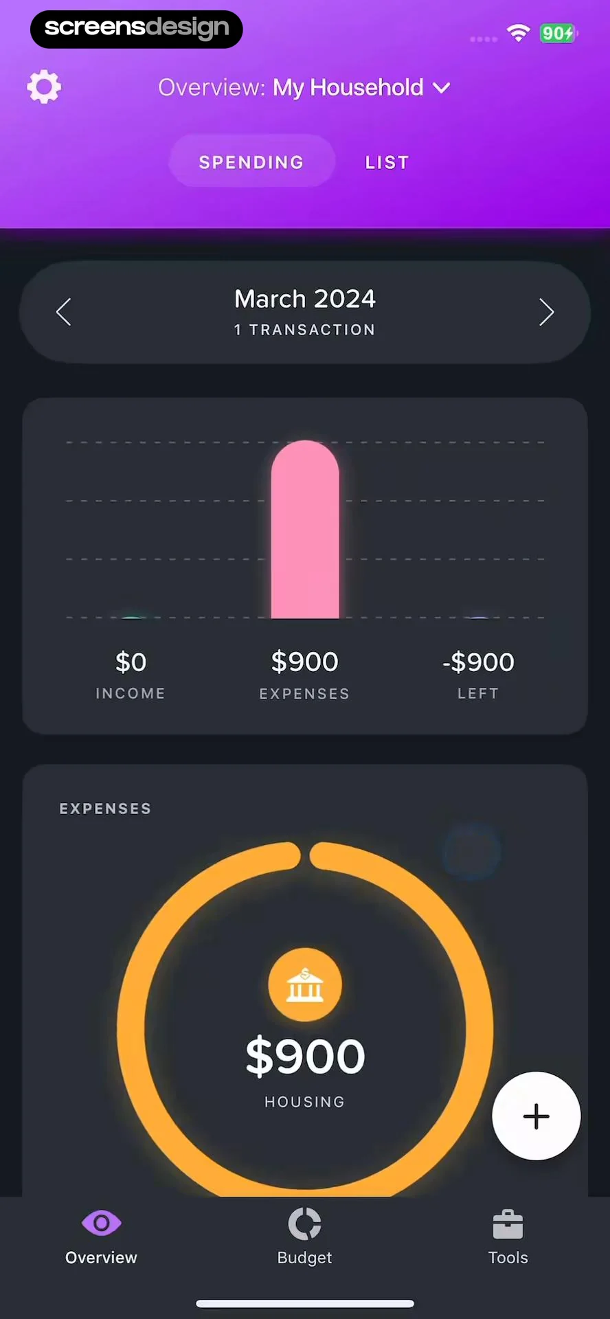Buddy: Budget Planner App | ScreensDesign