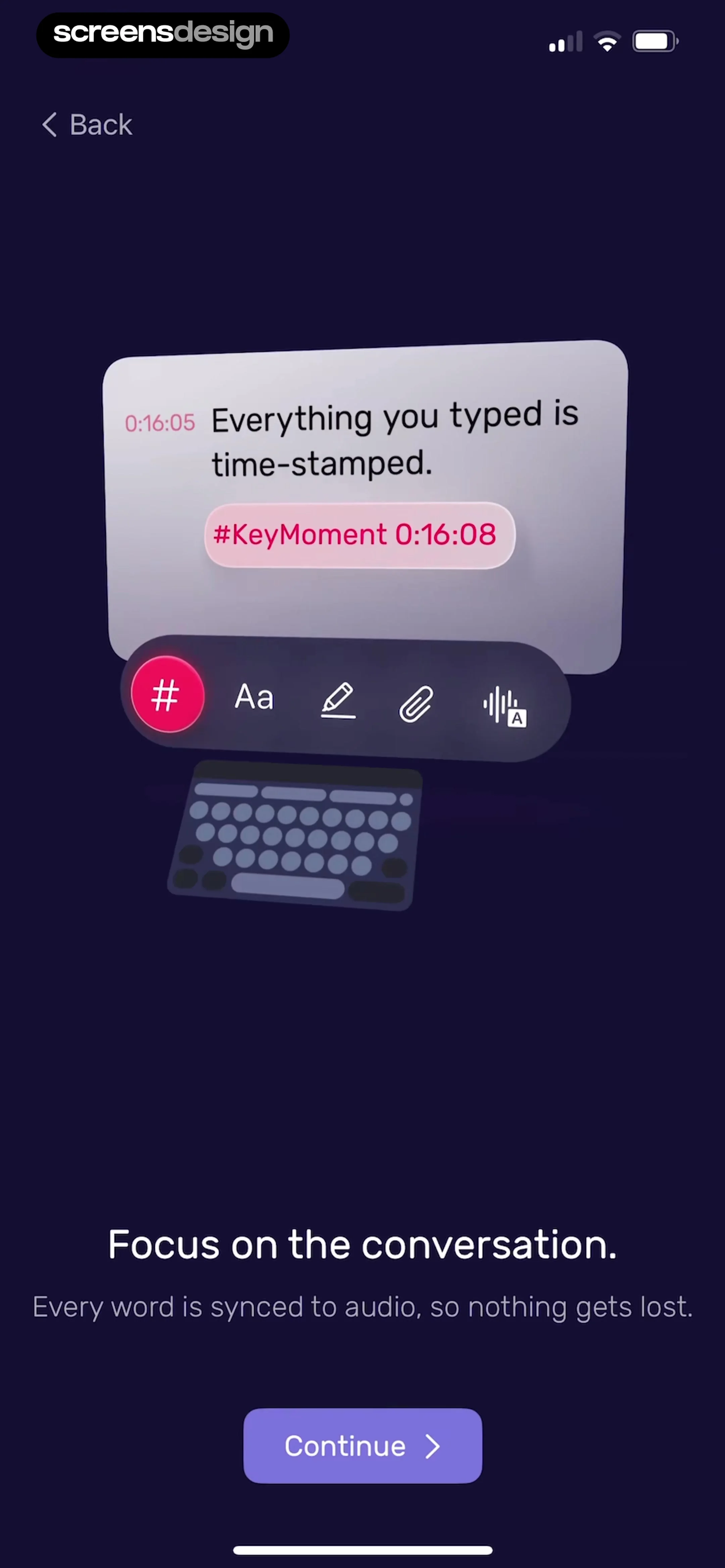 Noted: Record & AI Transcribe screen 4