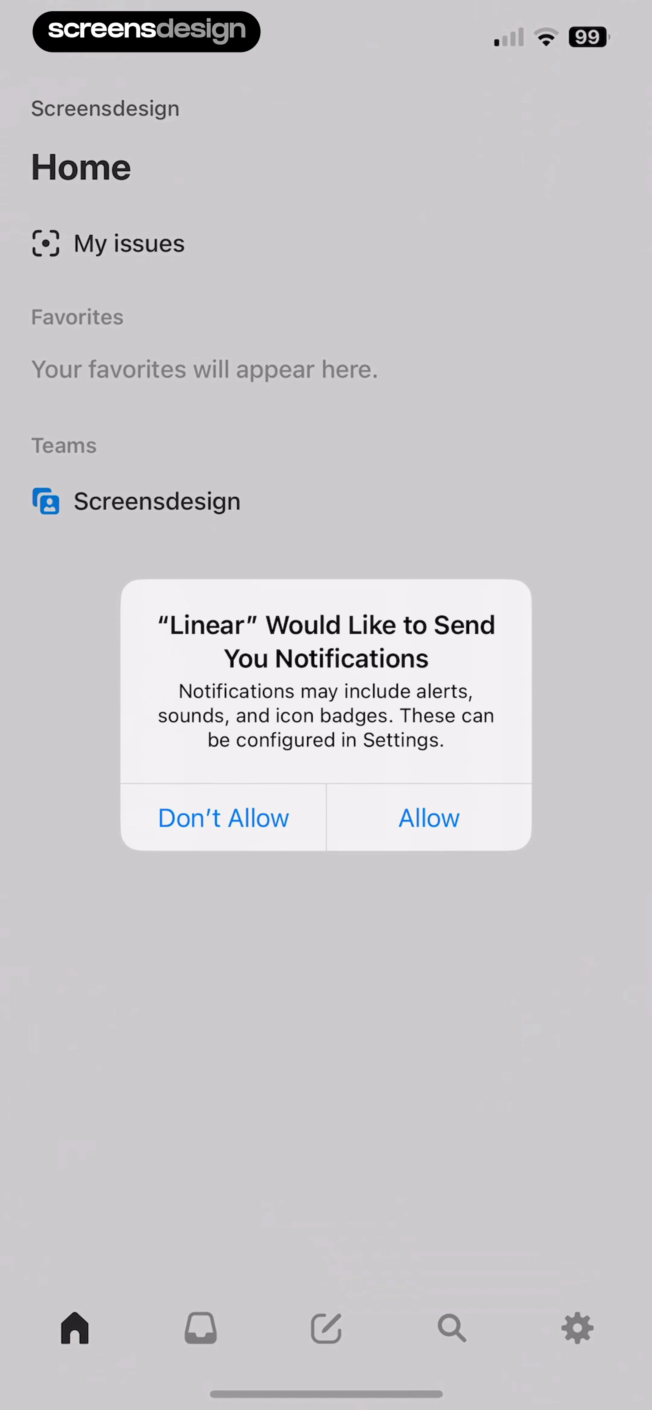 Linear Mobile screen 6
