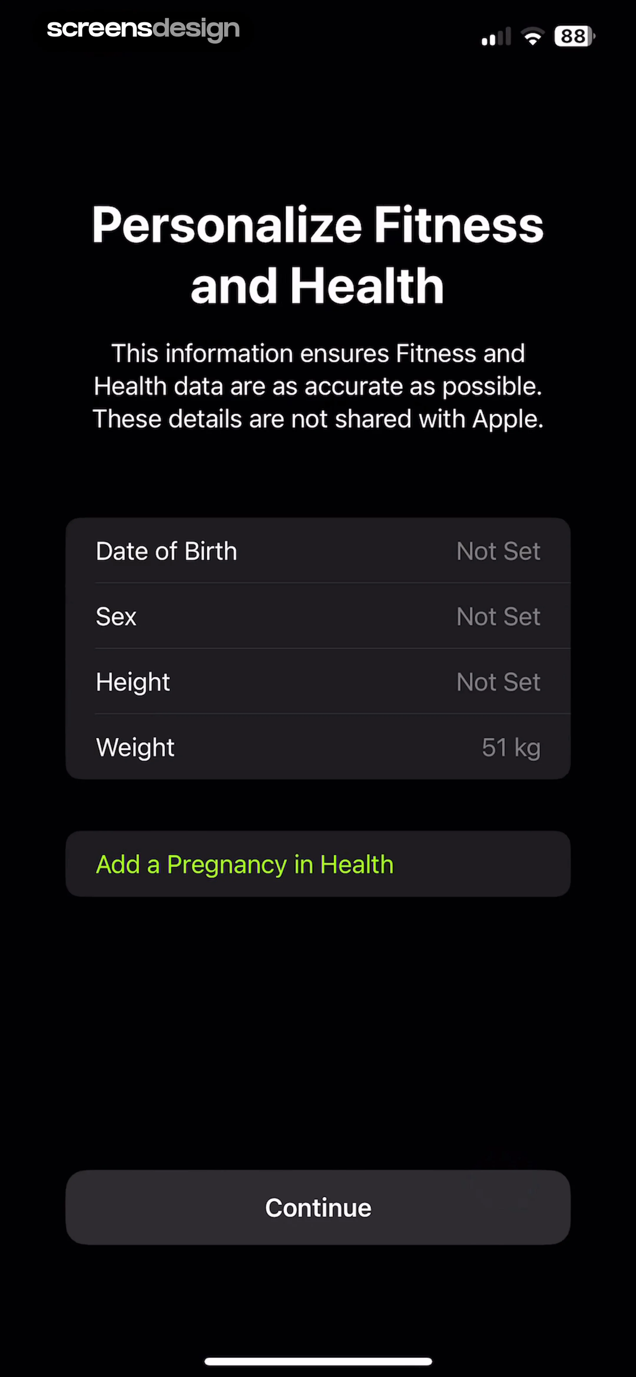 Apple Fitness screen 2