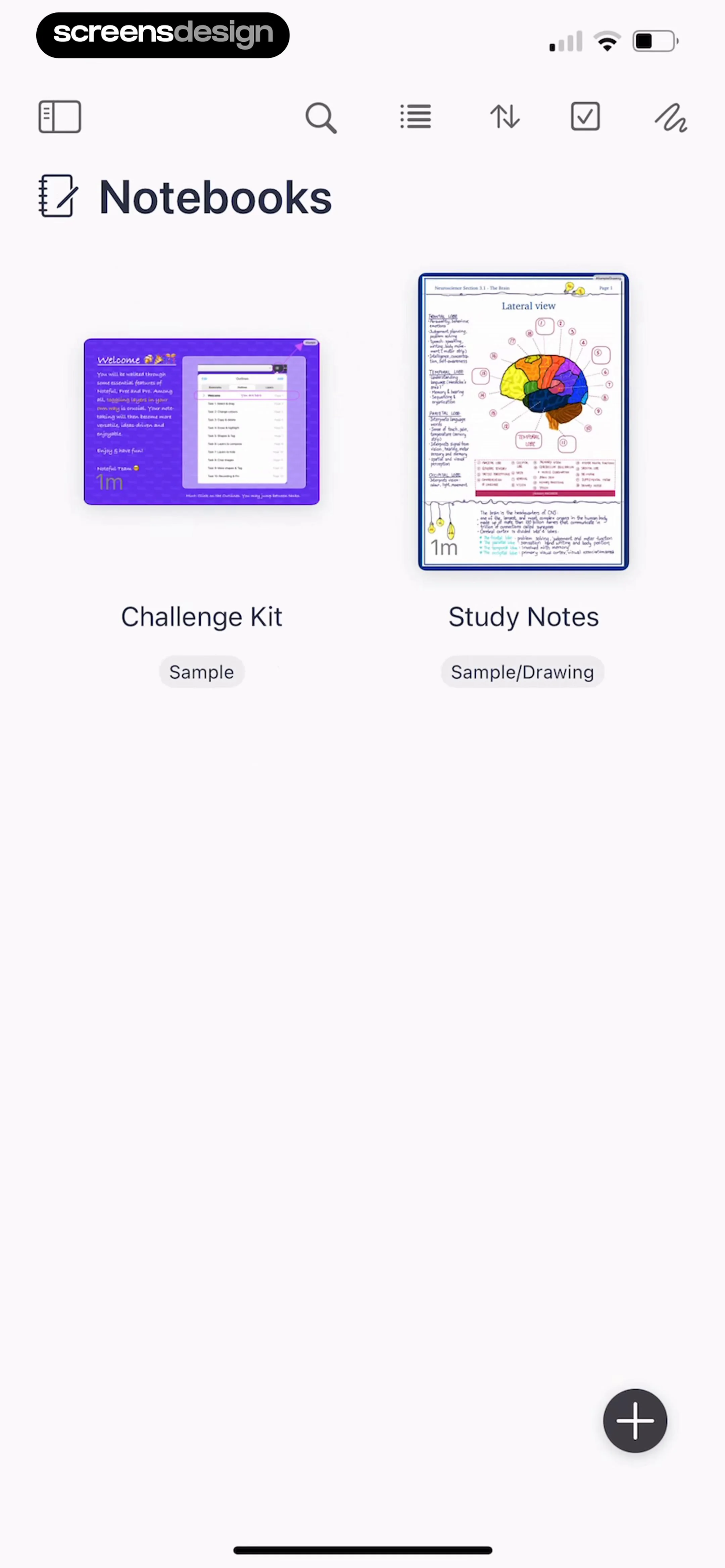 Noteful: Notes & PDF Markup | ScreensDesign