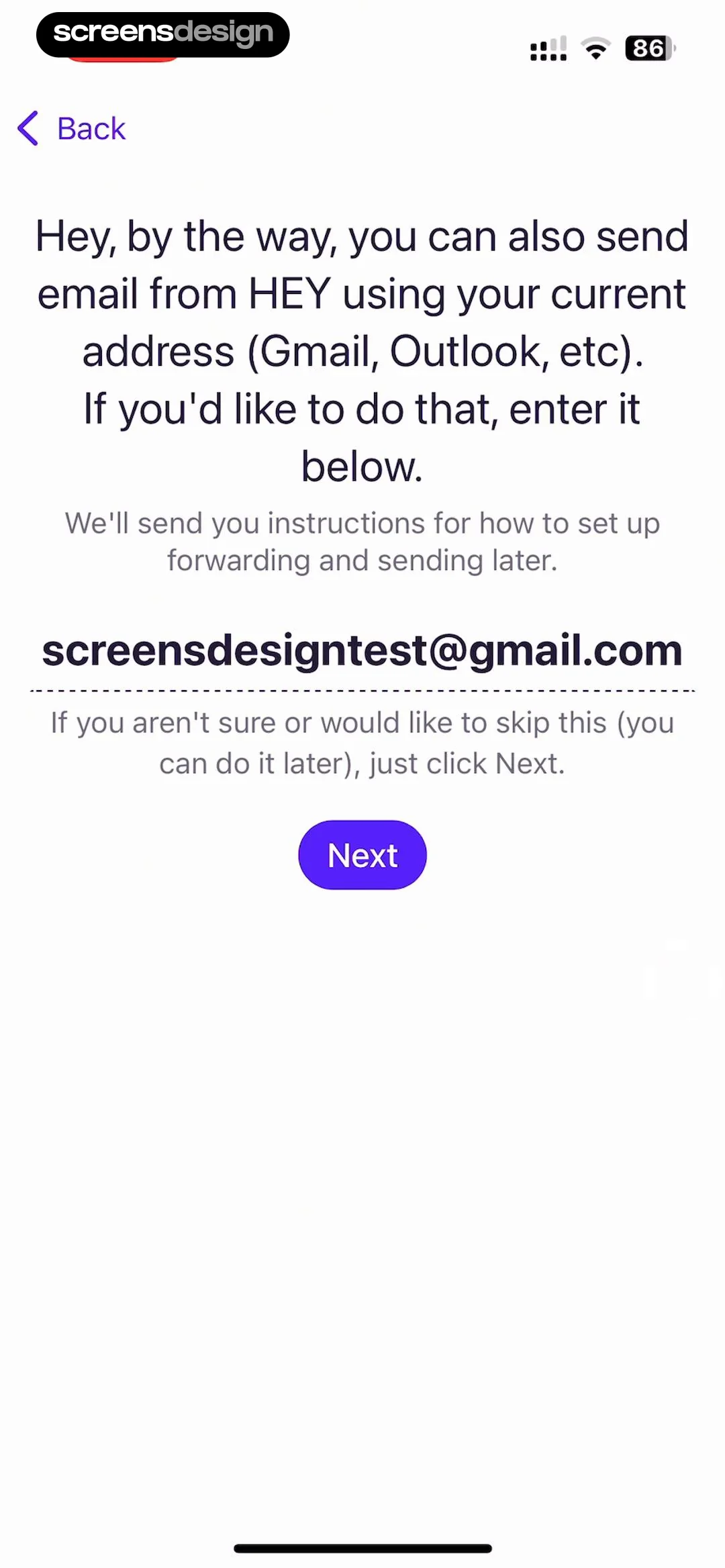 HEY Email screen 5