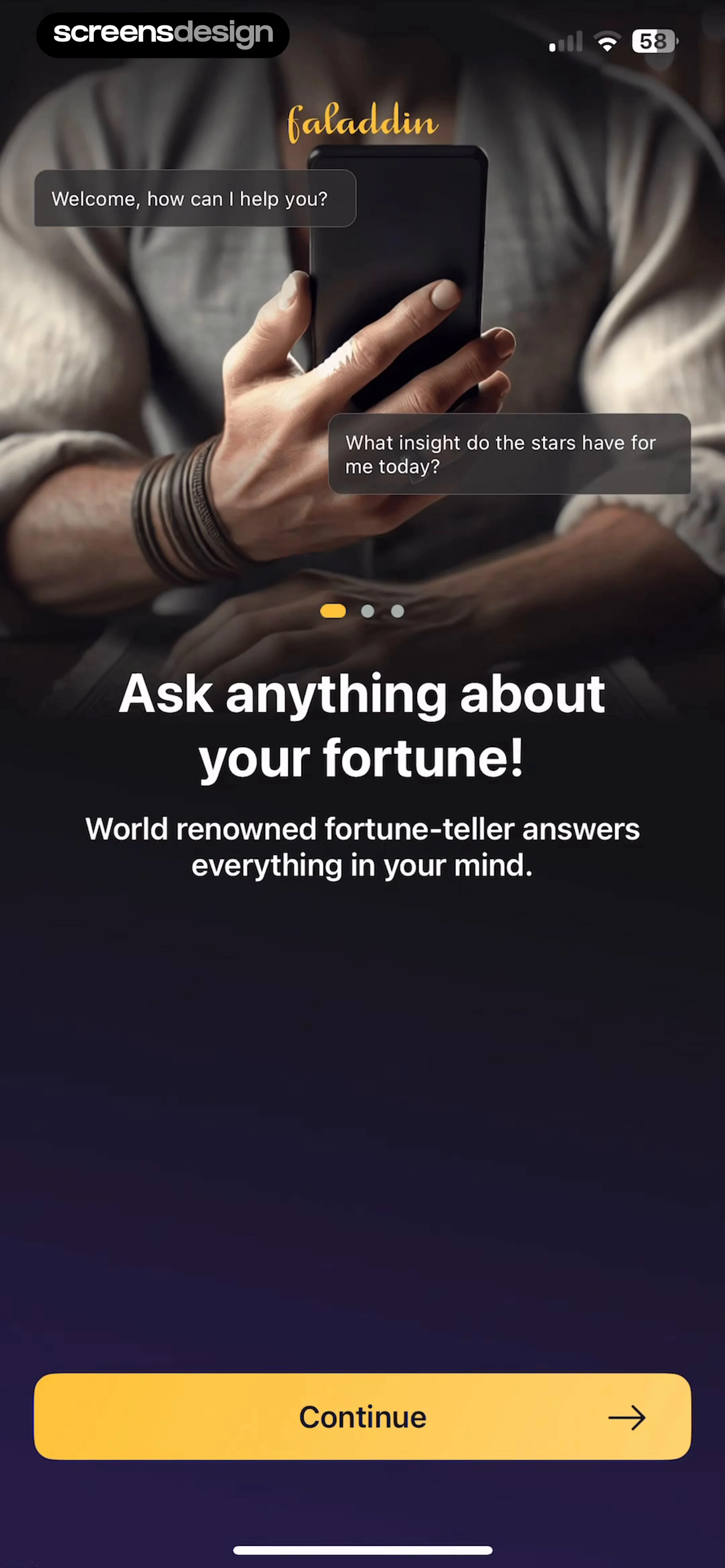 Faladdin: Horoscope, Astrology screen 1