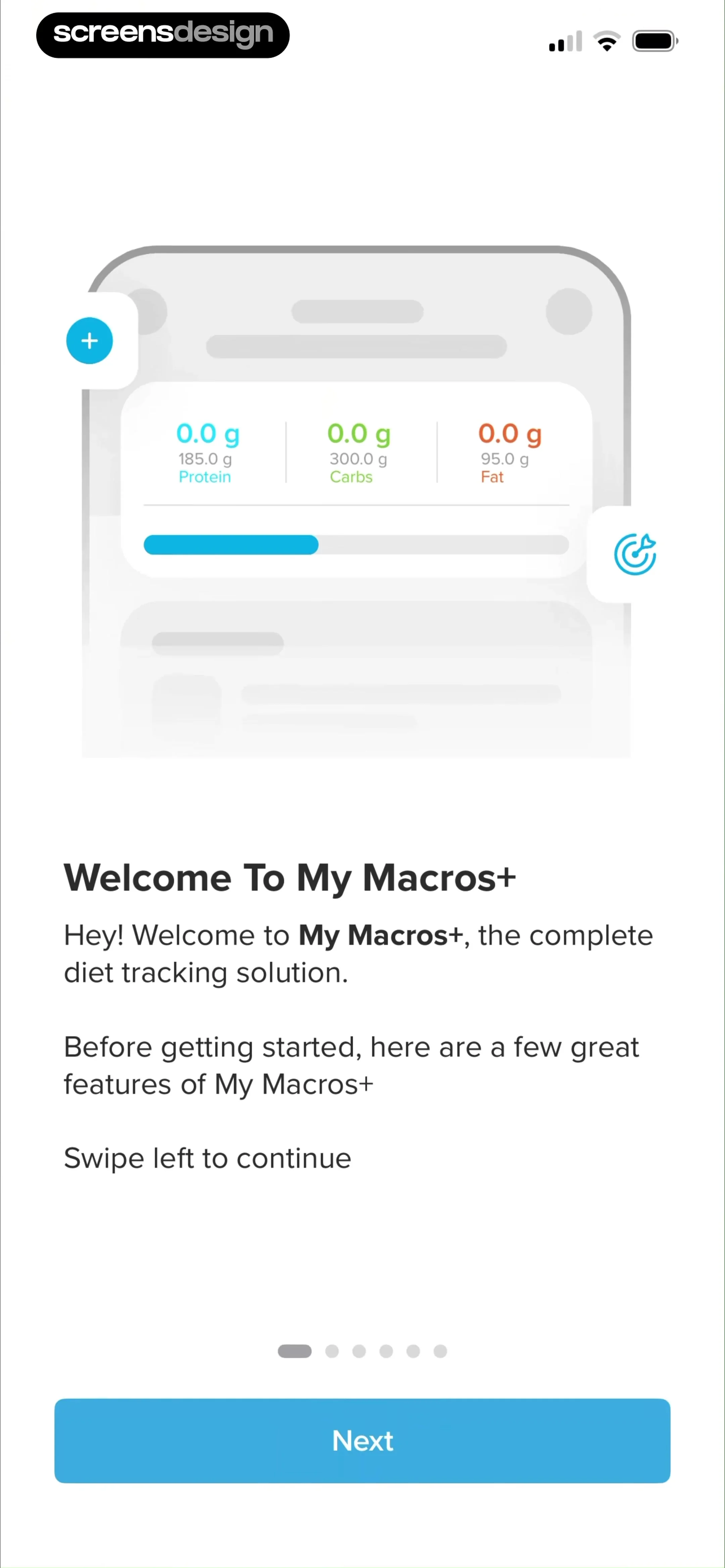 My Macros+ | Macro Tracker screen 1