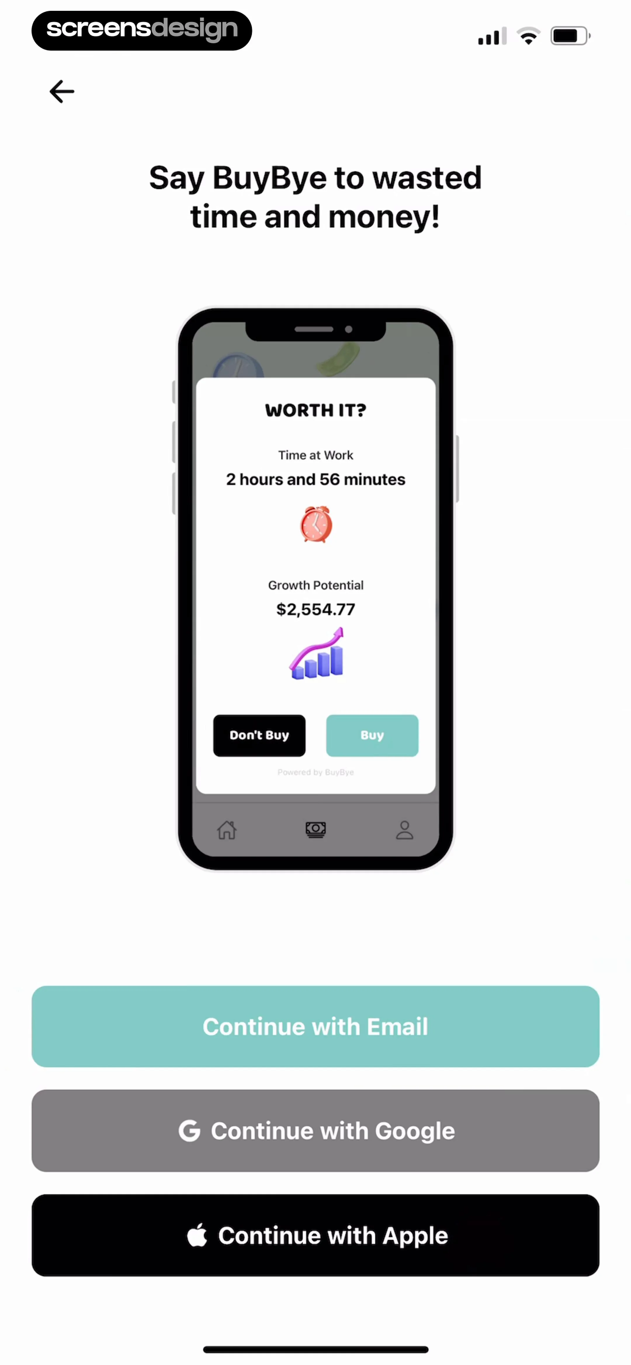 BuyBye - Budget Planner screen 2