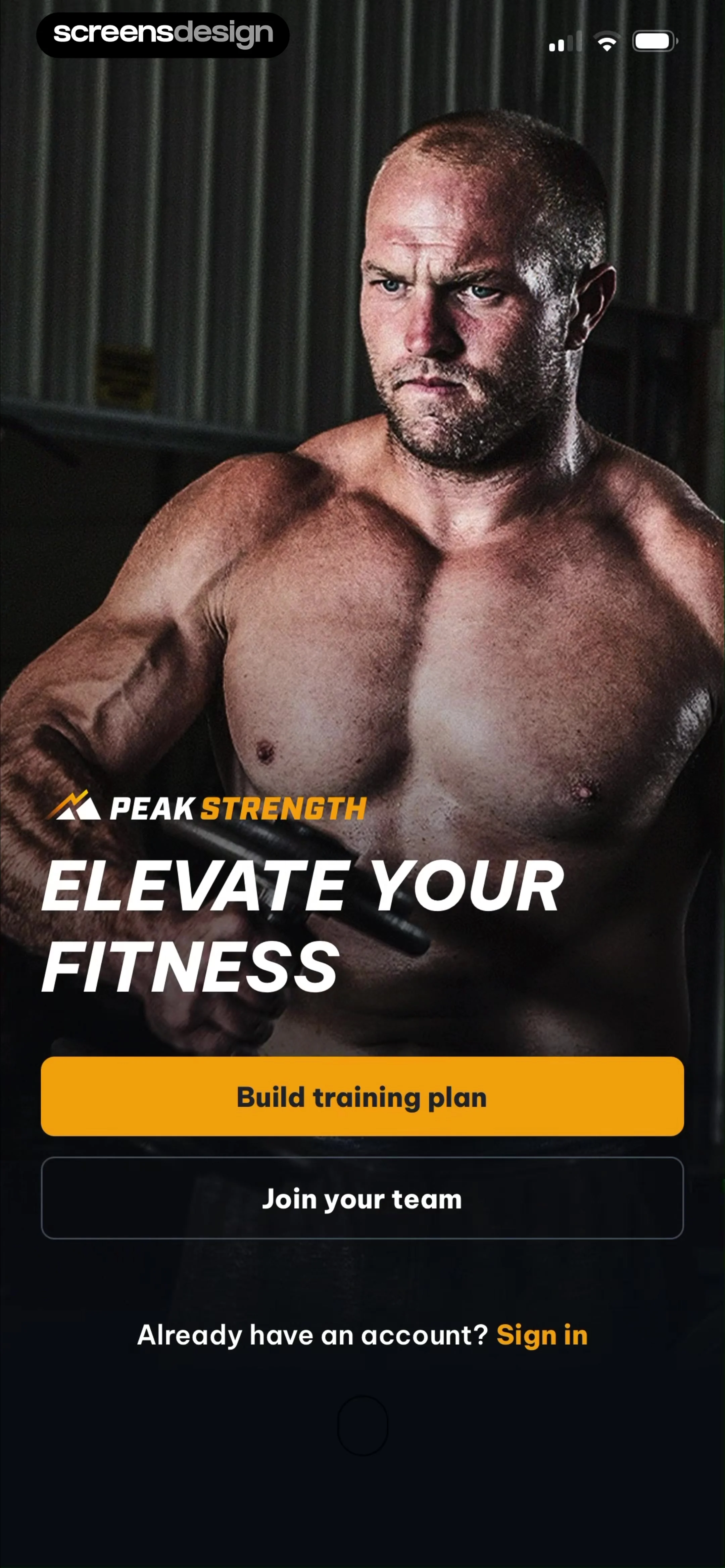 Peak Strength screen 7
