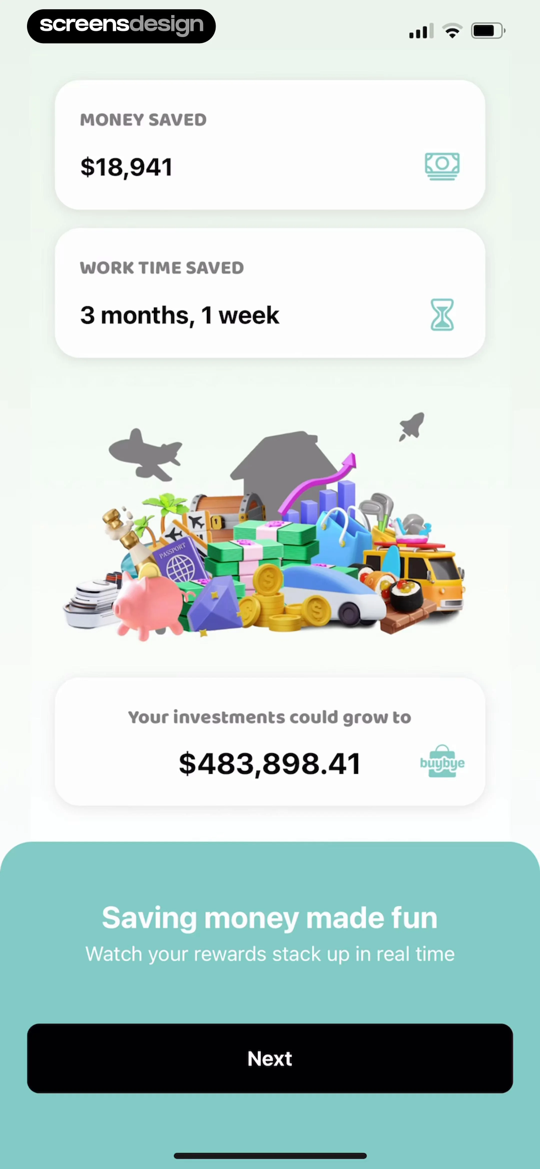 BuyBye - Budget Planner screen 1