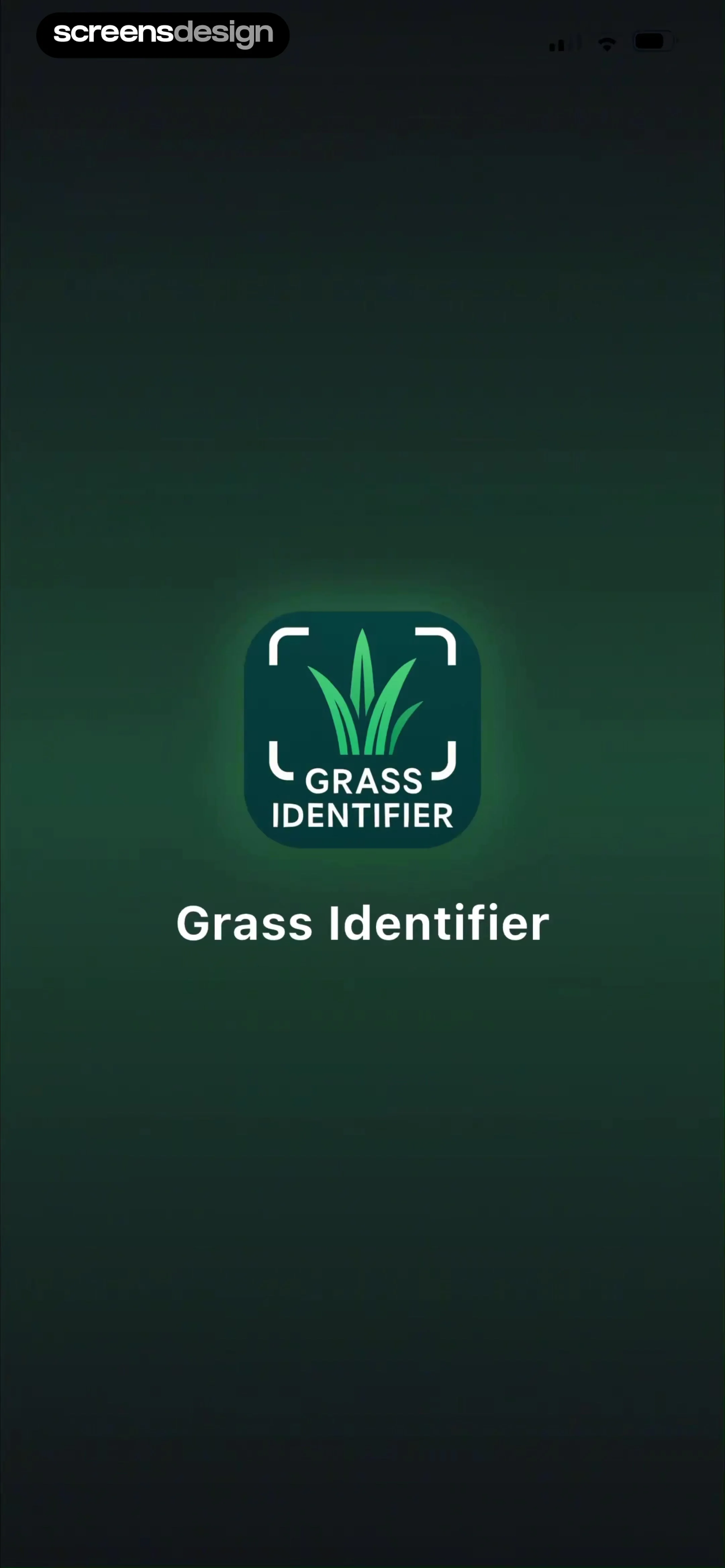 Grass Identifier: AI Scan screen 1