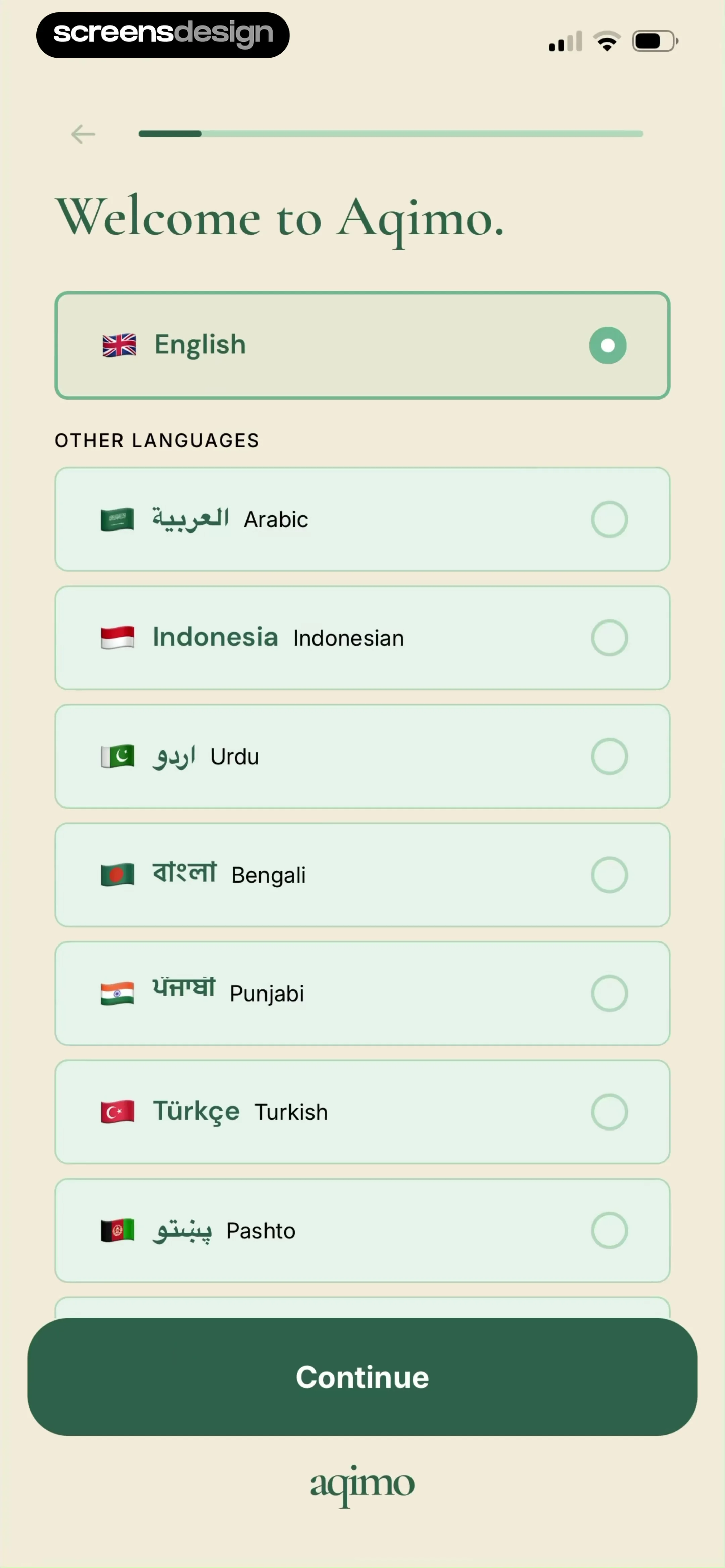 Aqimo: Salah Focus screen 2