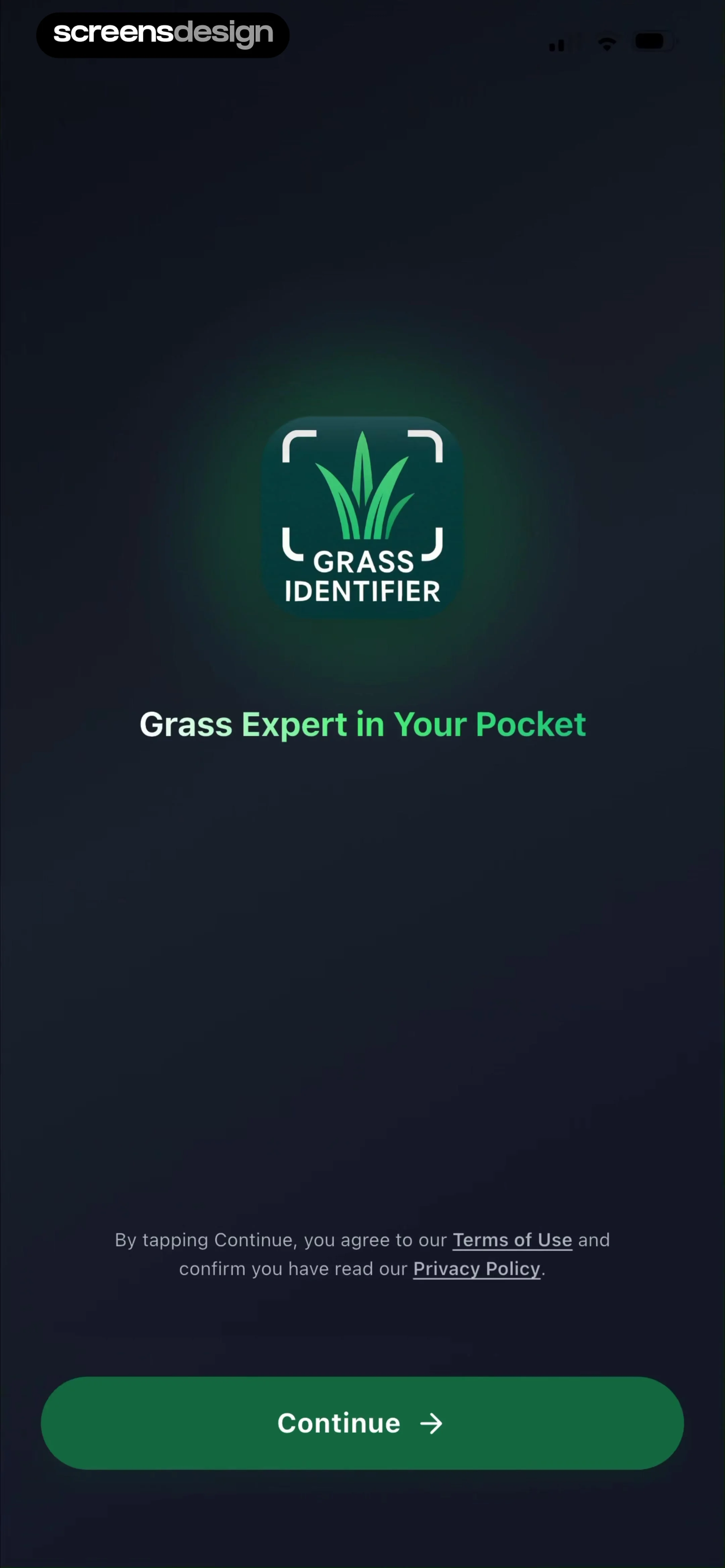 Grass Identifier: AI Scan screen 4