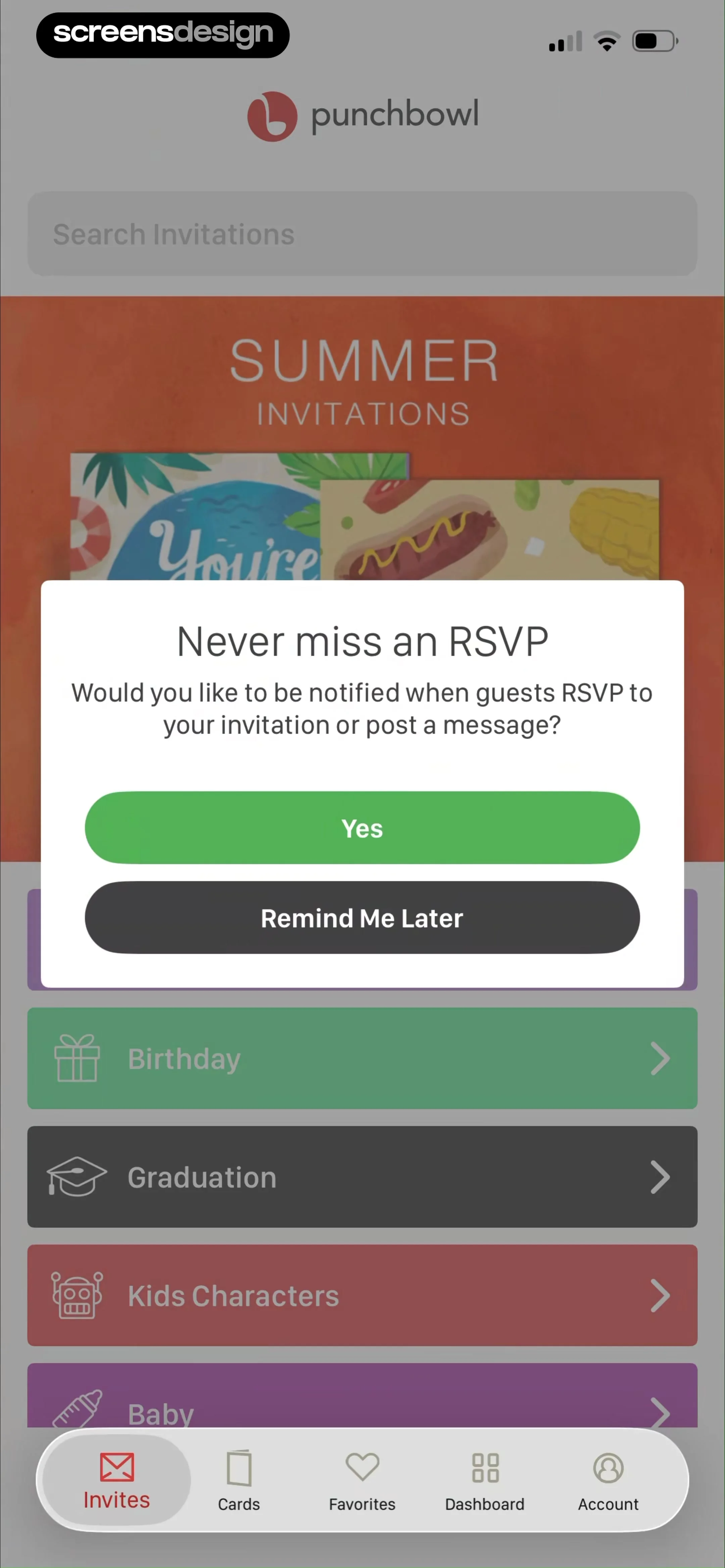 Punchbowl: Invitations & Cards screen 2