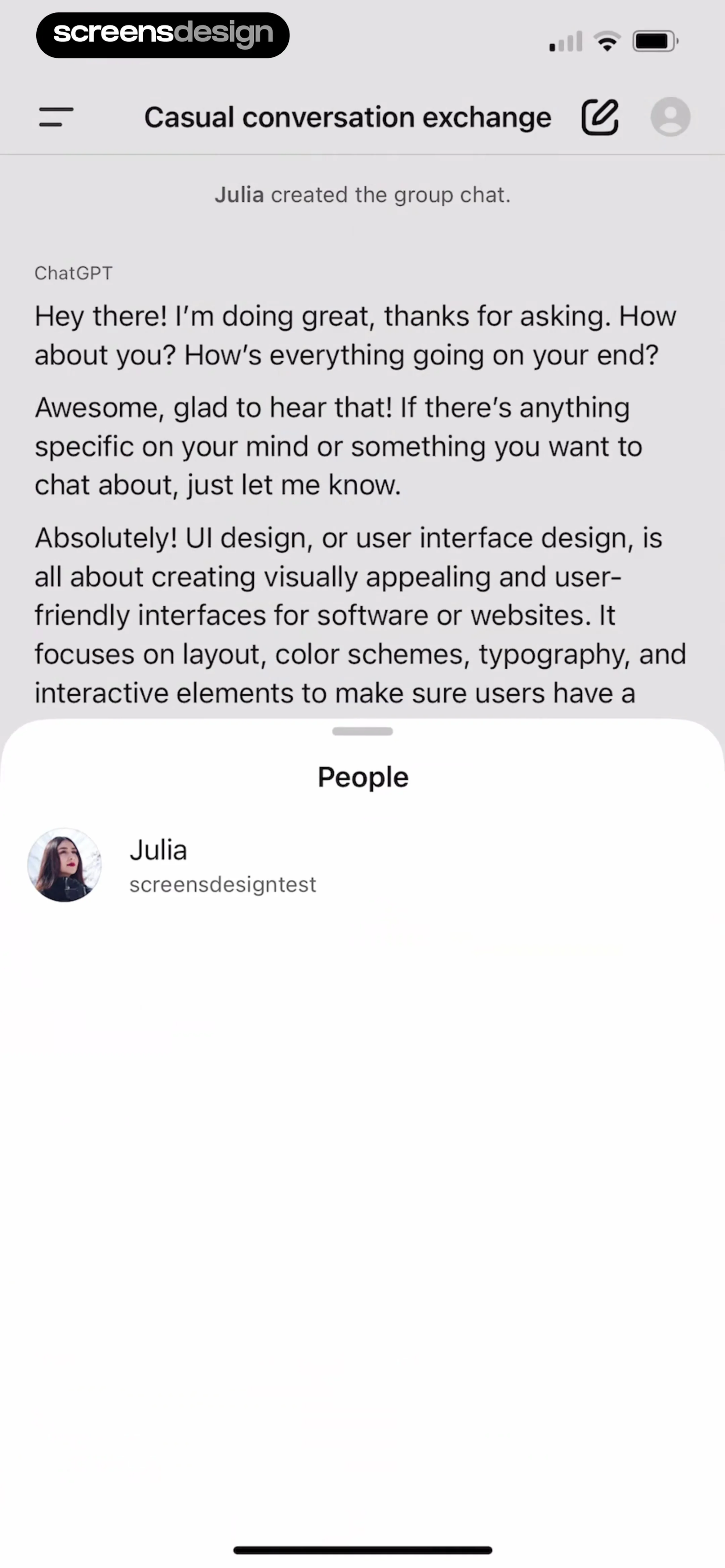ChatGPT screen 50