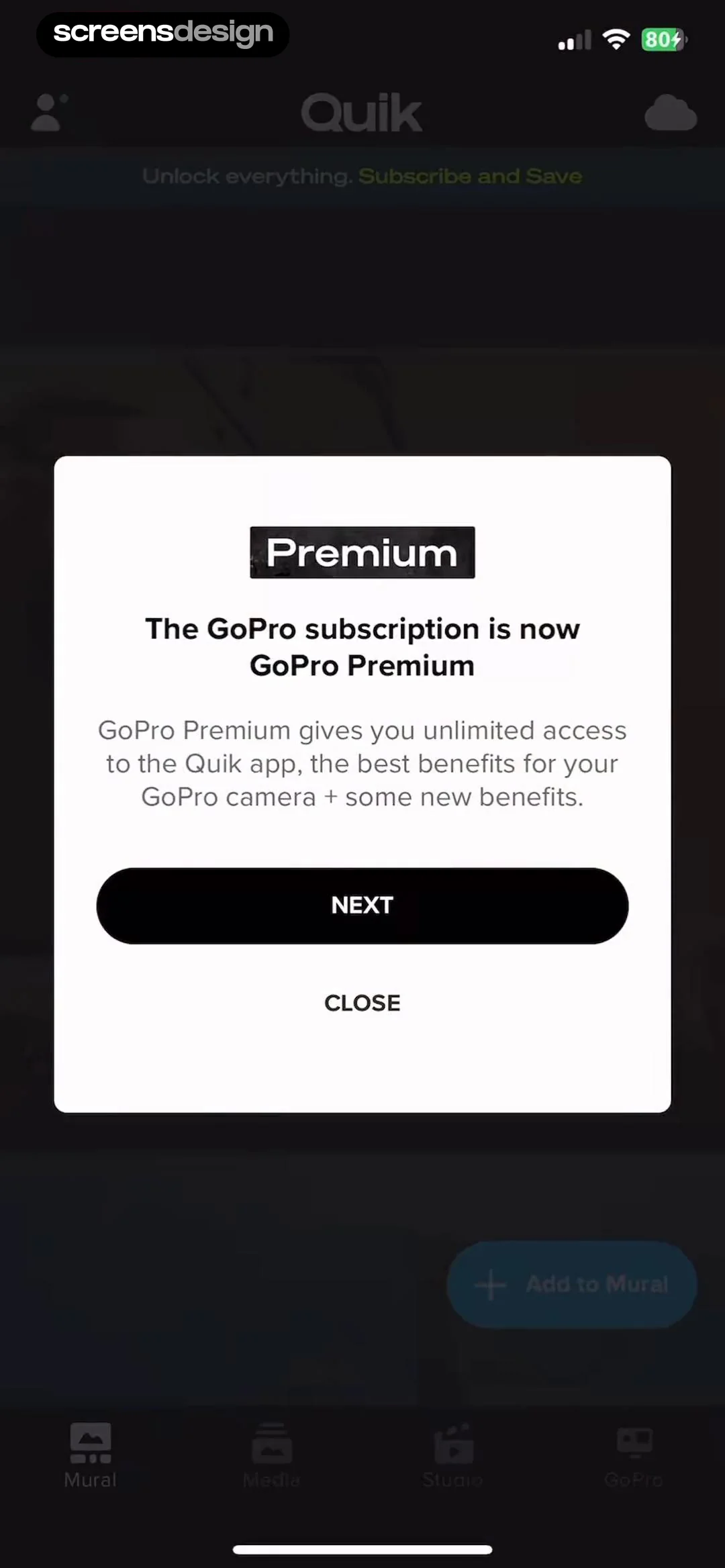 GoPro Quik screen 8