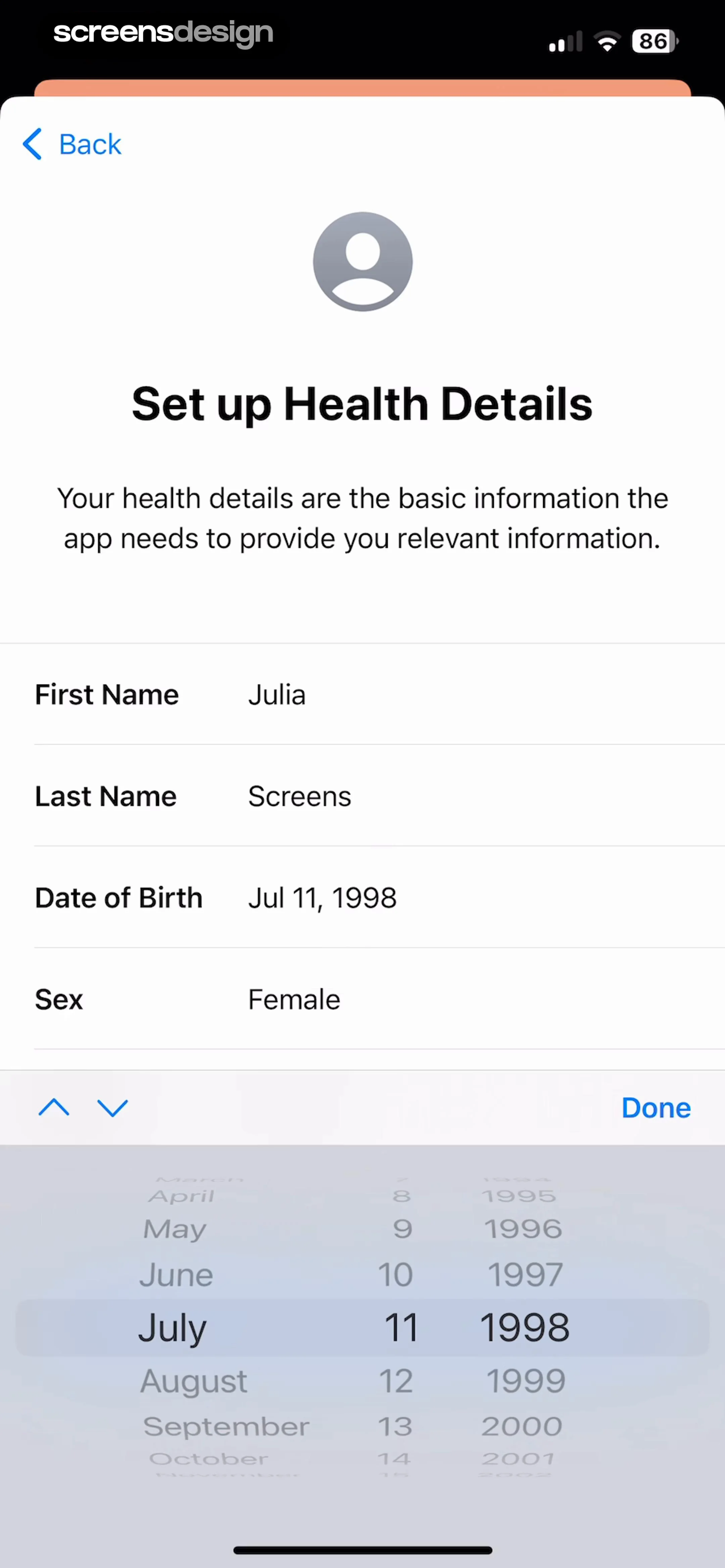 Apple Health screen 4