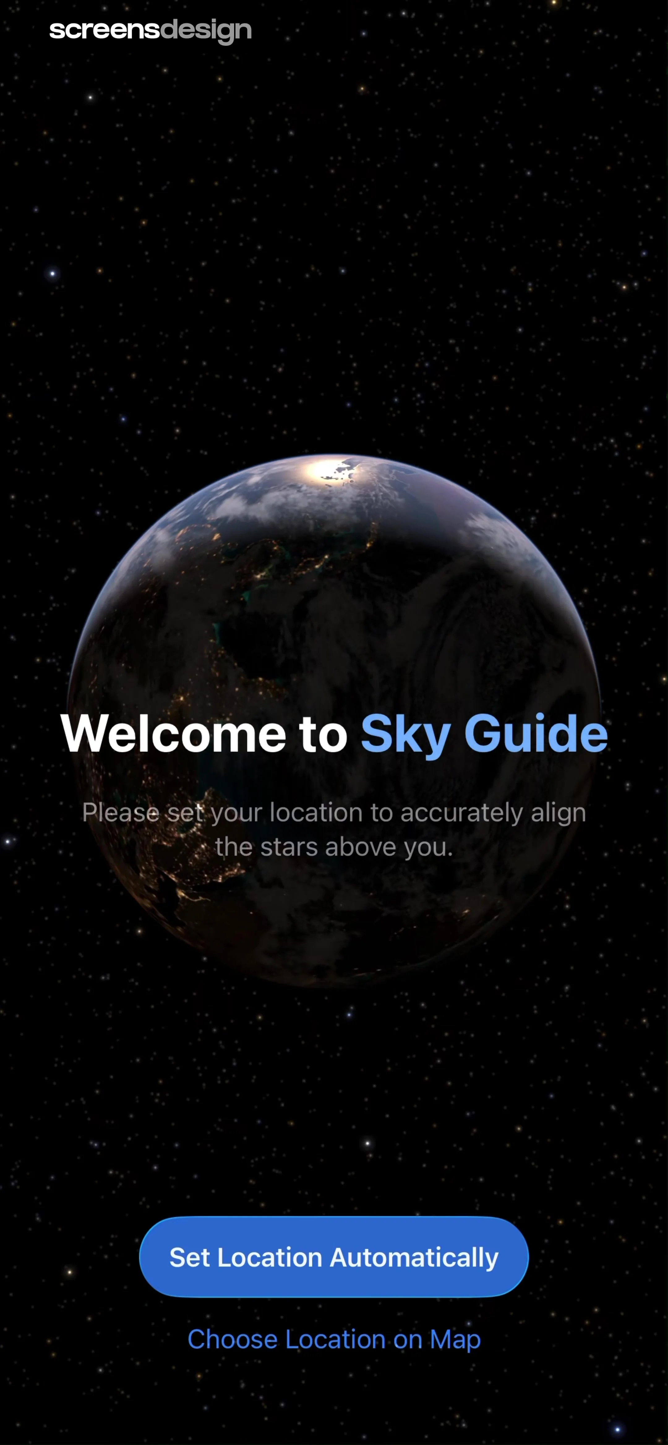 Sky Guide screen 1