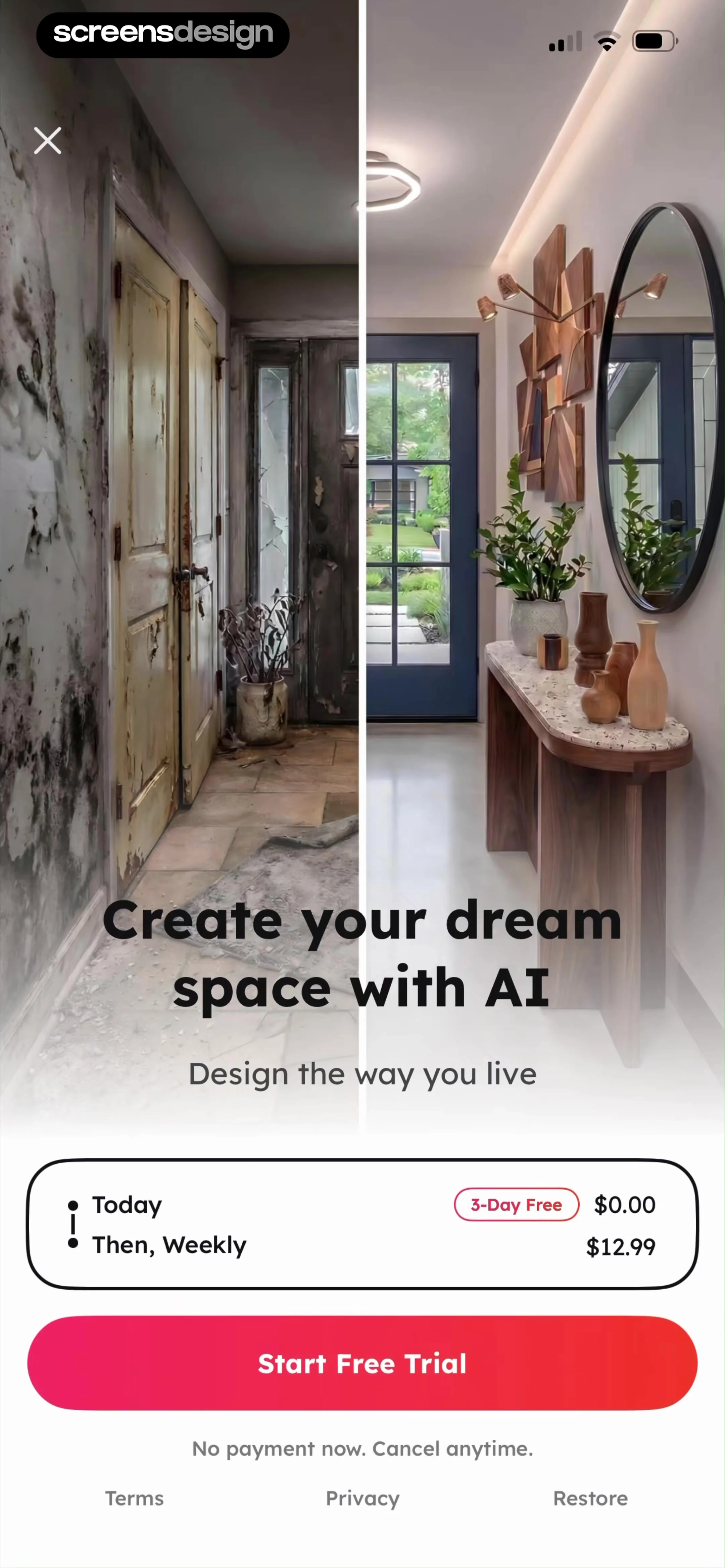 House AI: AI Room Design, Home screen 8