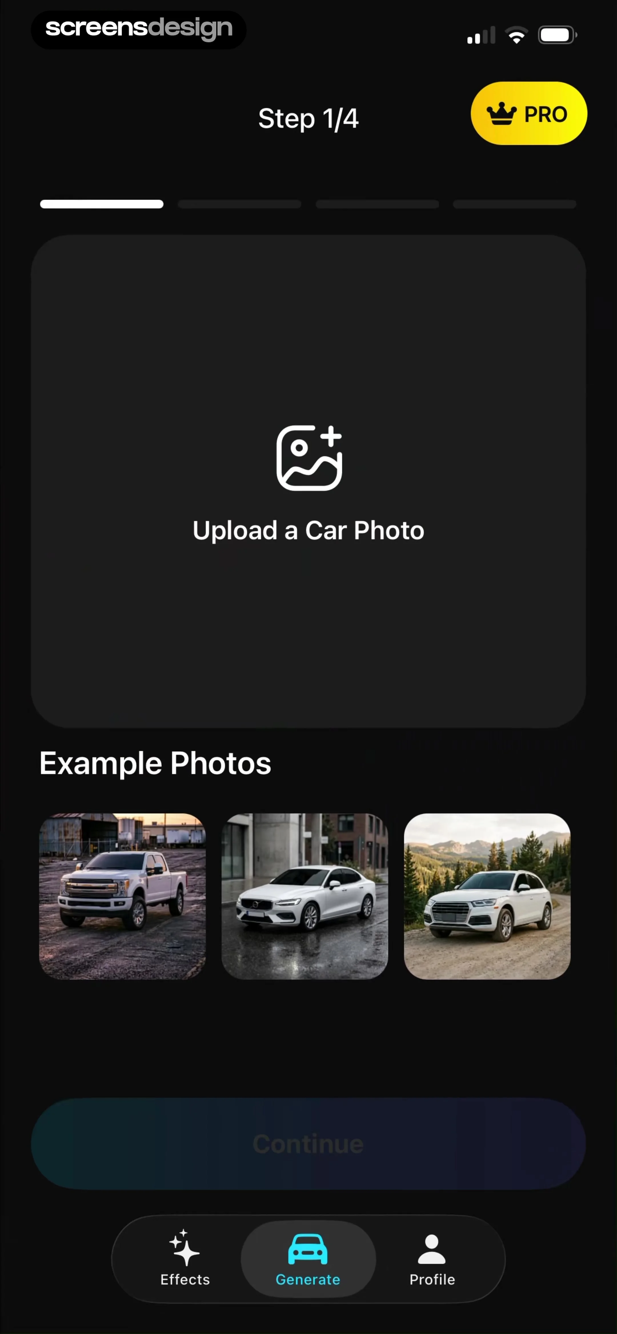 Modyfy: AI Car Designer replay screen