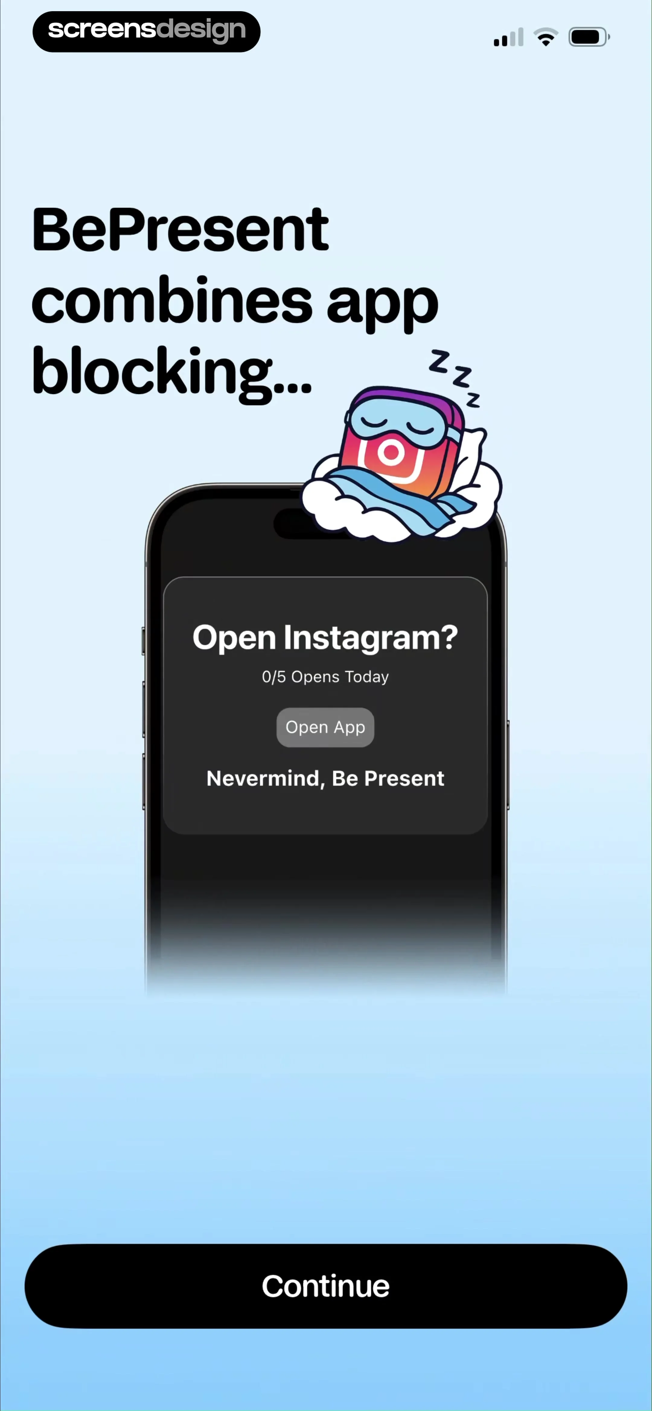 BePresent: Screen Time Control screen 4