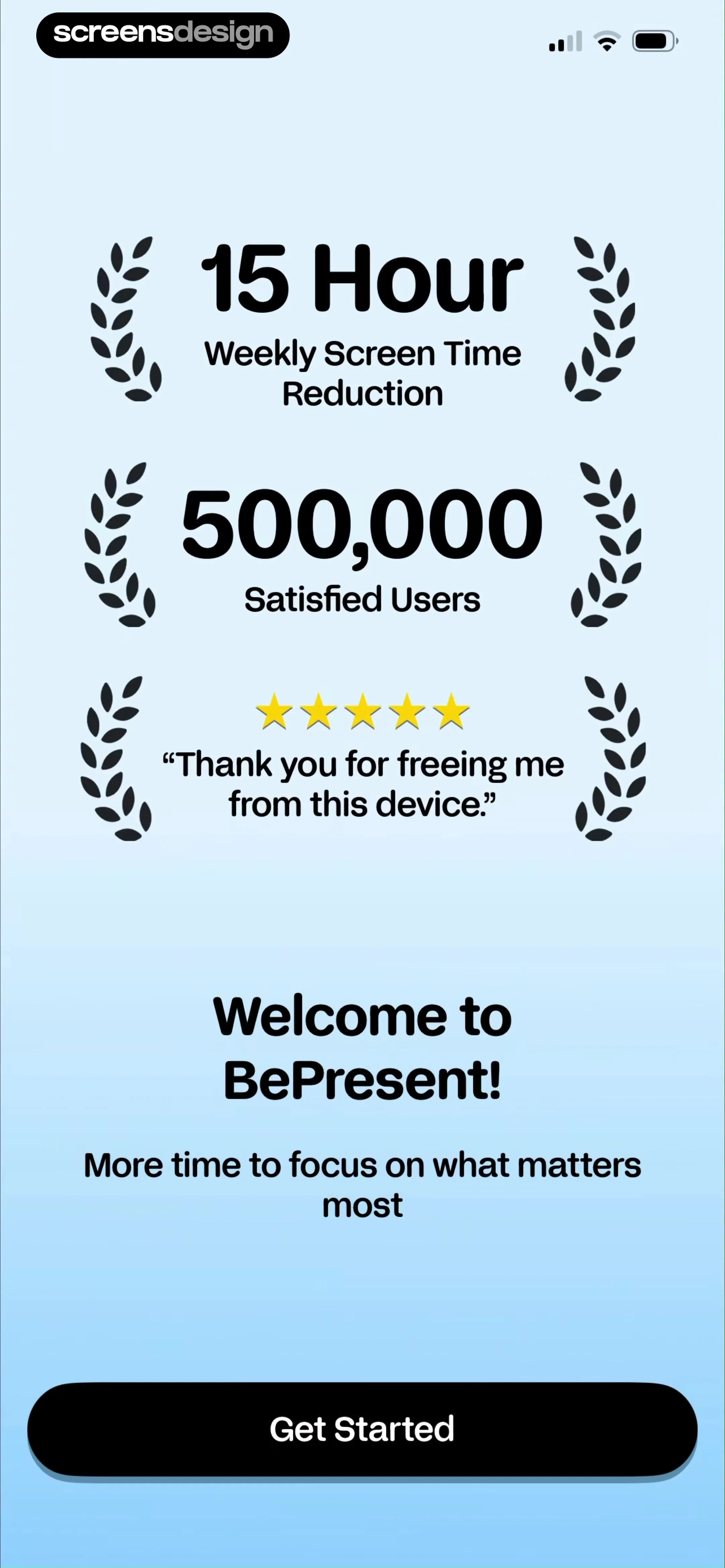 BePresent: Screen Time Control screen 2