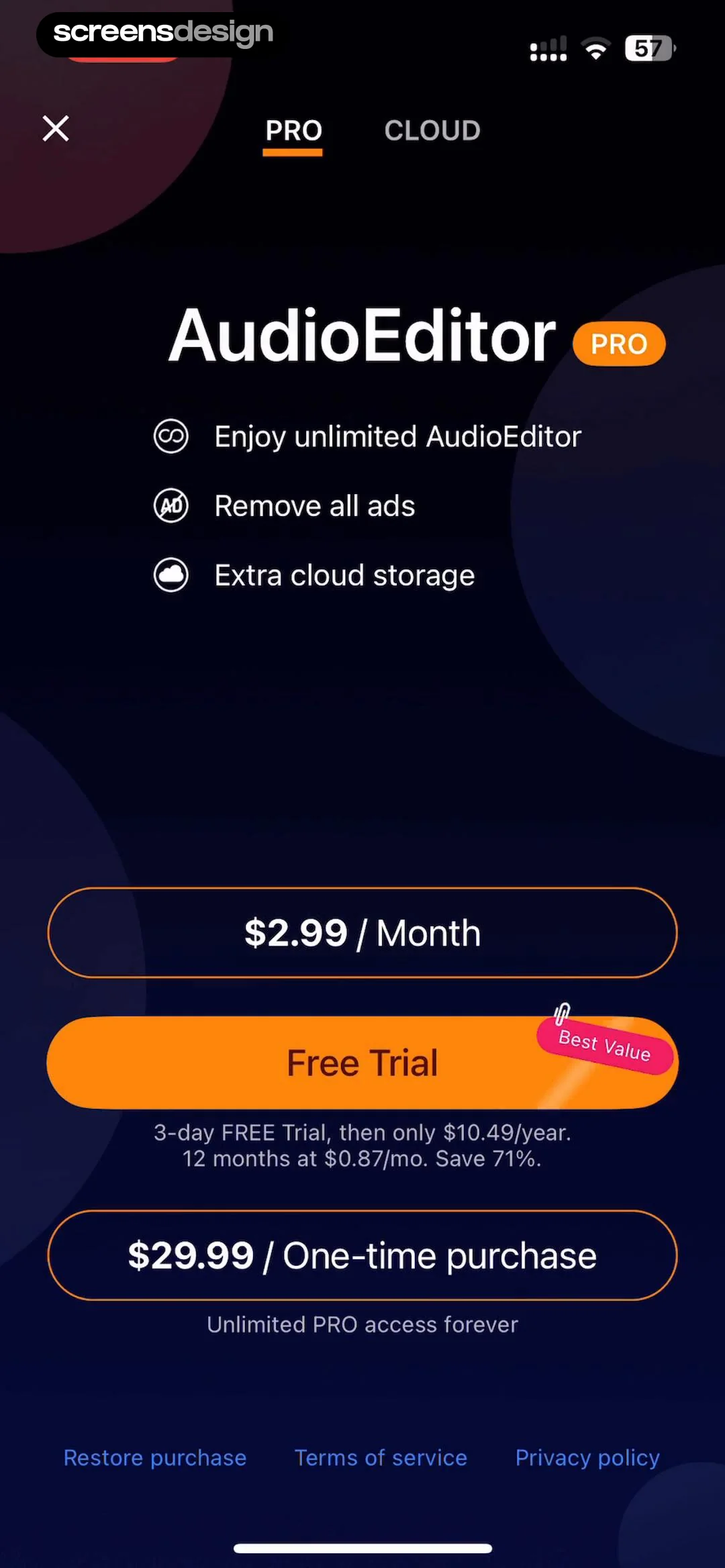 Audio Editor - Music editor screen 2