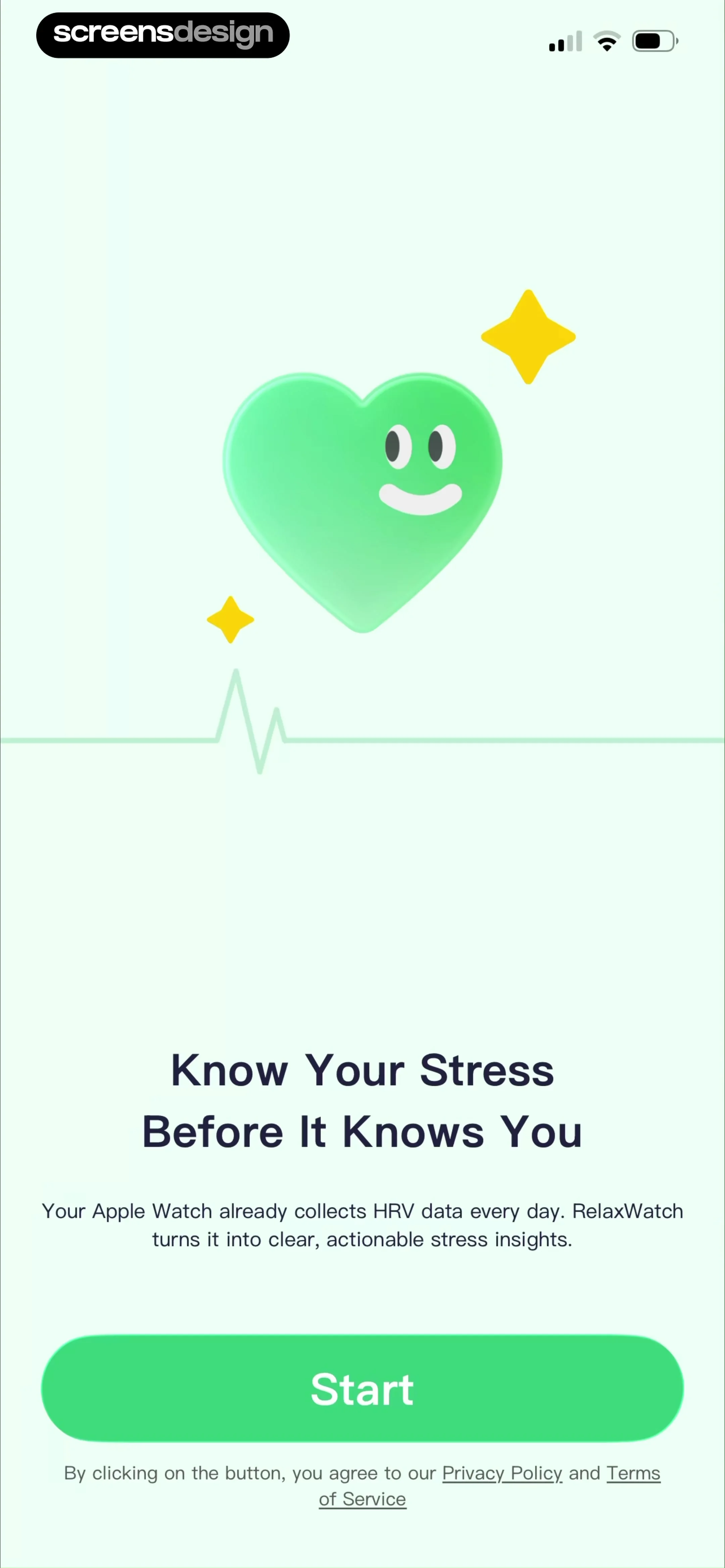 RelaxWatch: Stress&HRV Tracker screen 2
