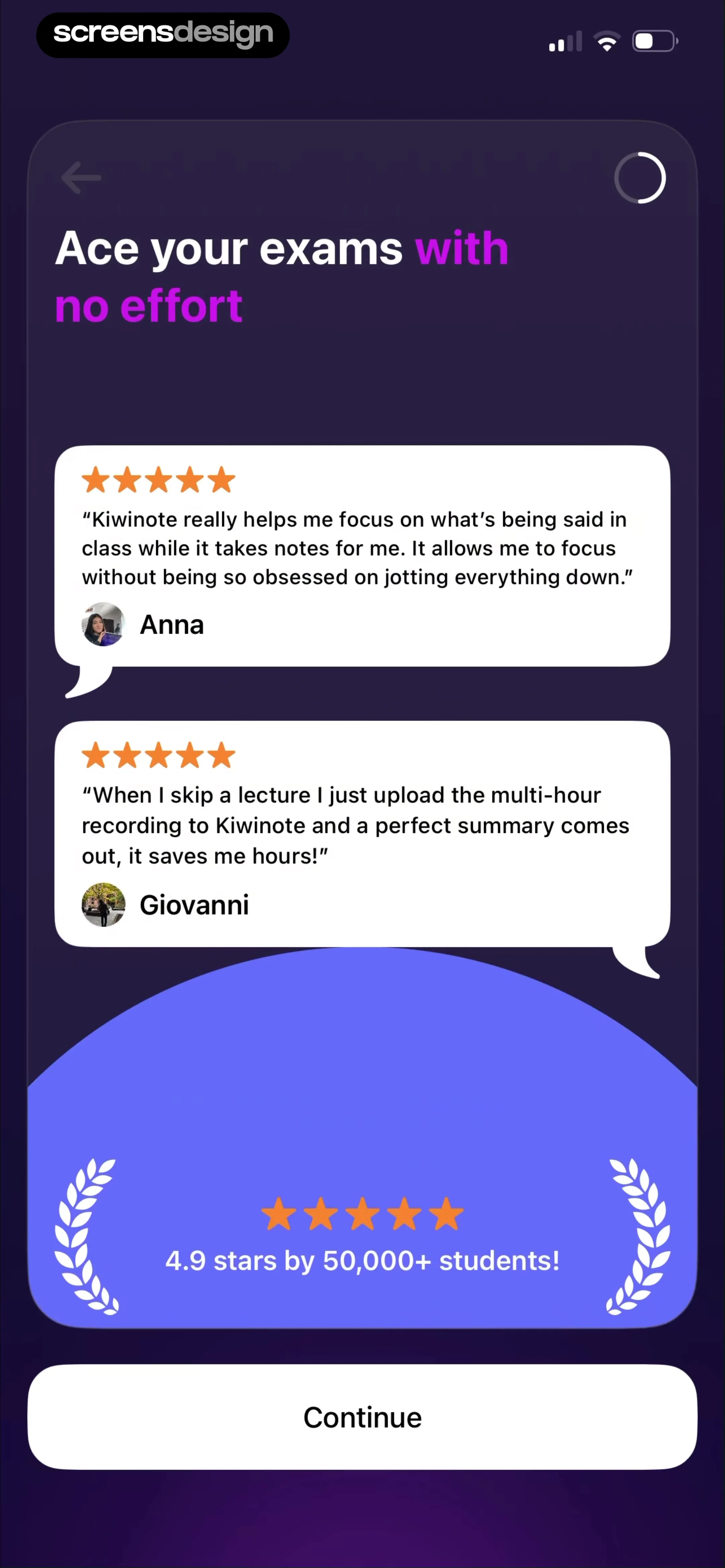 Kiwi AI - Notetaker screen 5