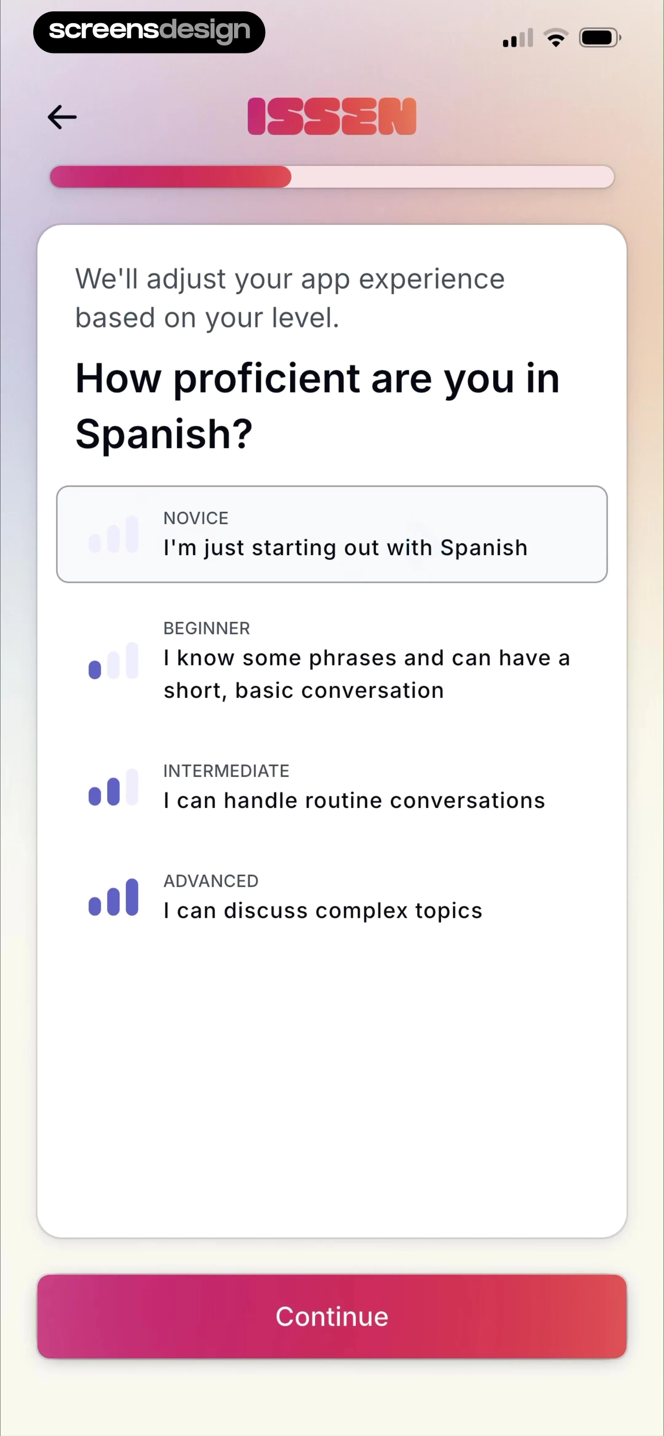 ISSEN - Voice Tutor screen 7