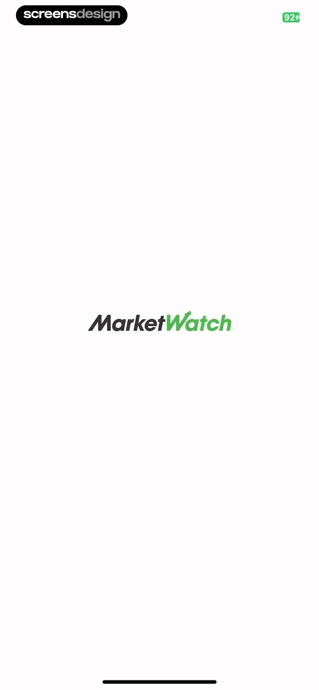 MarketWatch - News & Data screen 1