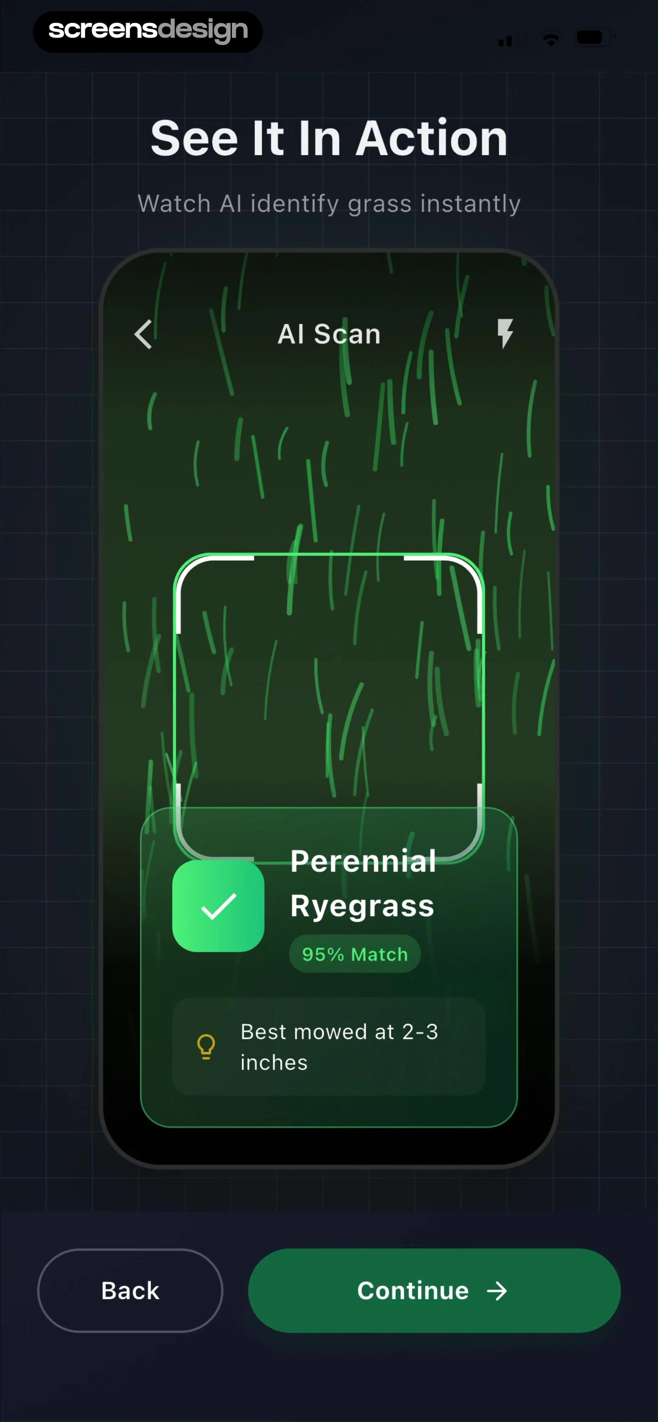 Grass Identifier: AI Scan screen 6