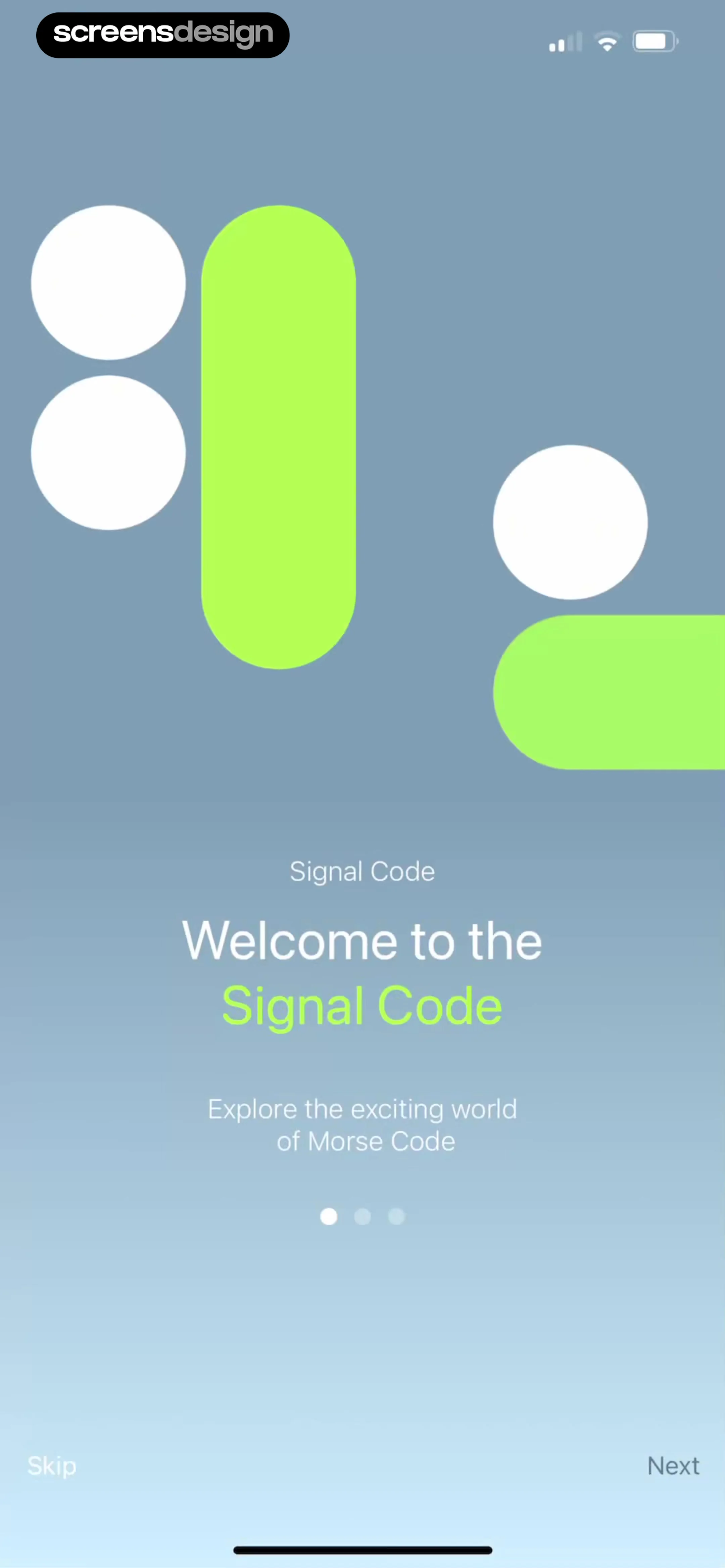 Signal Code screen 1