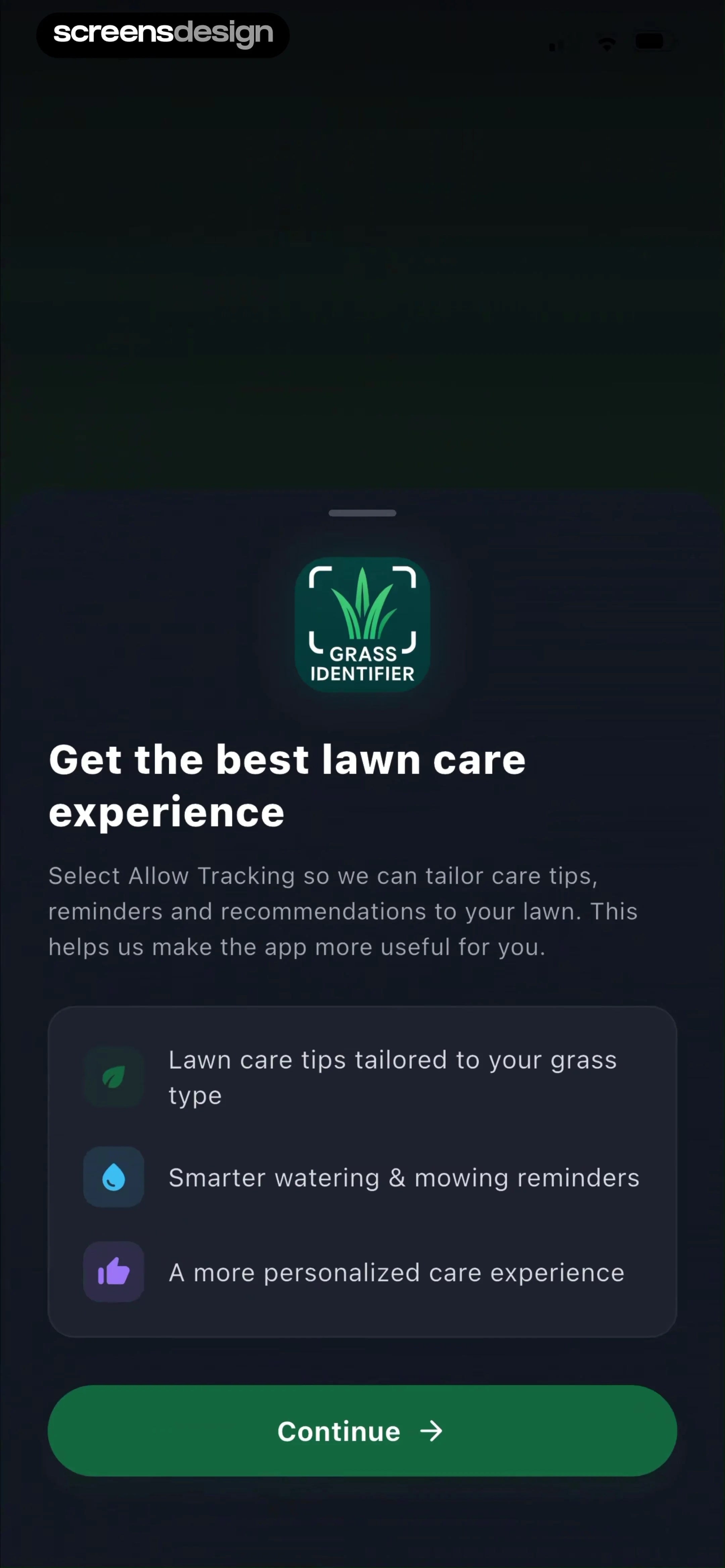 Grass Identifier: AI Scan screen 2