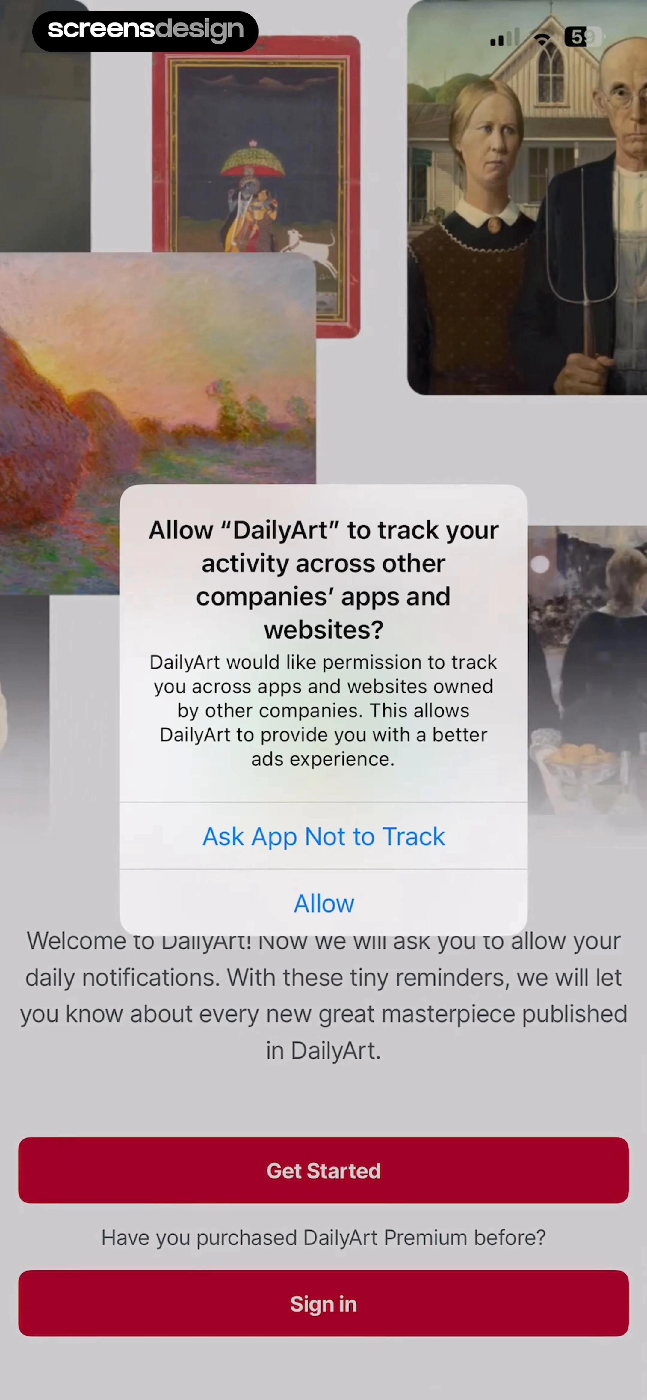 DailyArt screen 2